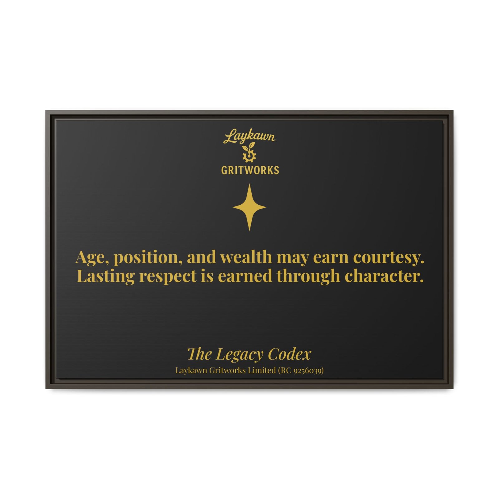 Earned Respect – The Legacy Codex Premium Framed Canvas - Image 37