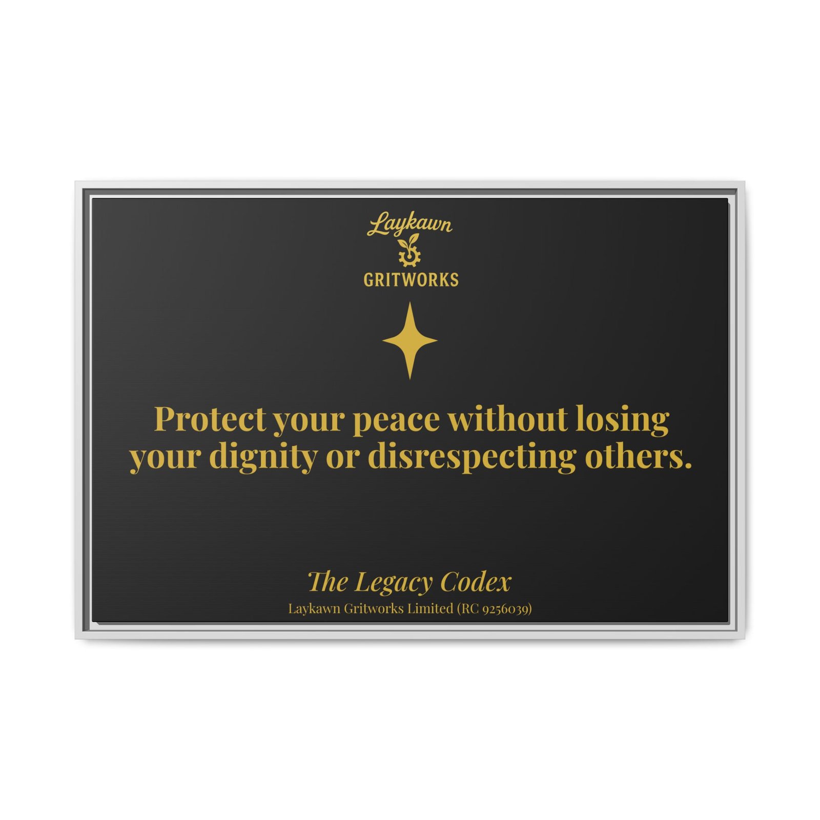 Protect Your Peace – The Legacy Codex Premium Framed Canvas - Image 33