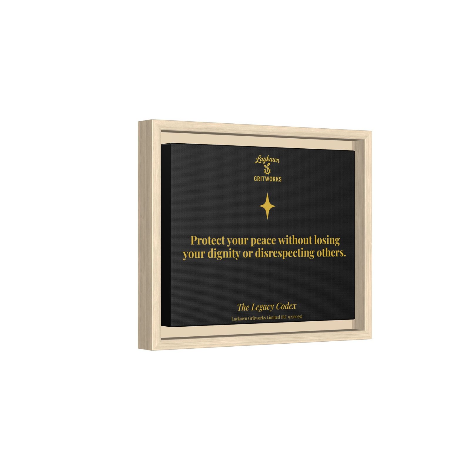 Protect Your Peace – The Legacy Codex Premium Framed Canvas - Image 6
