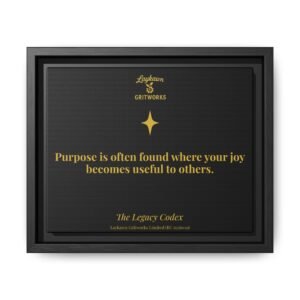 Purpose in Service – The Legacy Codex Premium Framed Canvas