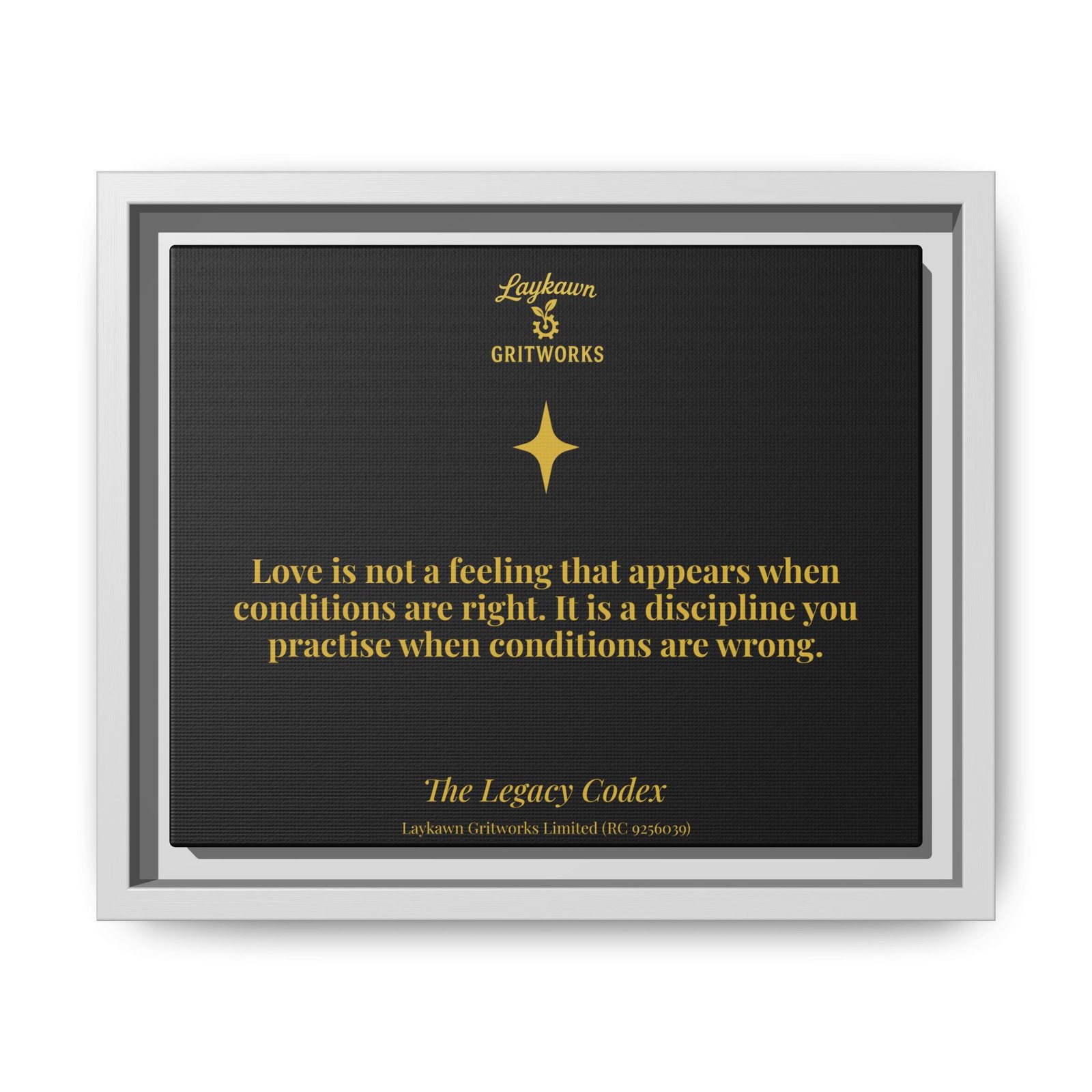 Love as Discipline – The Legacy Codex Premium Framed Canvas - Image 13