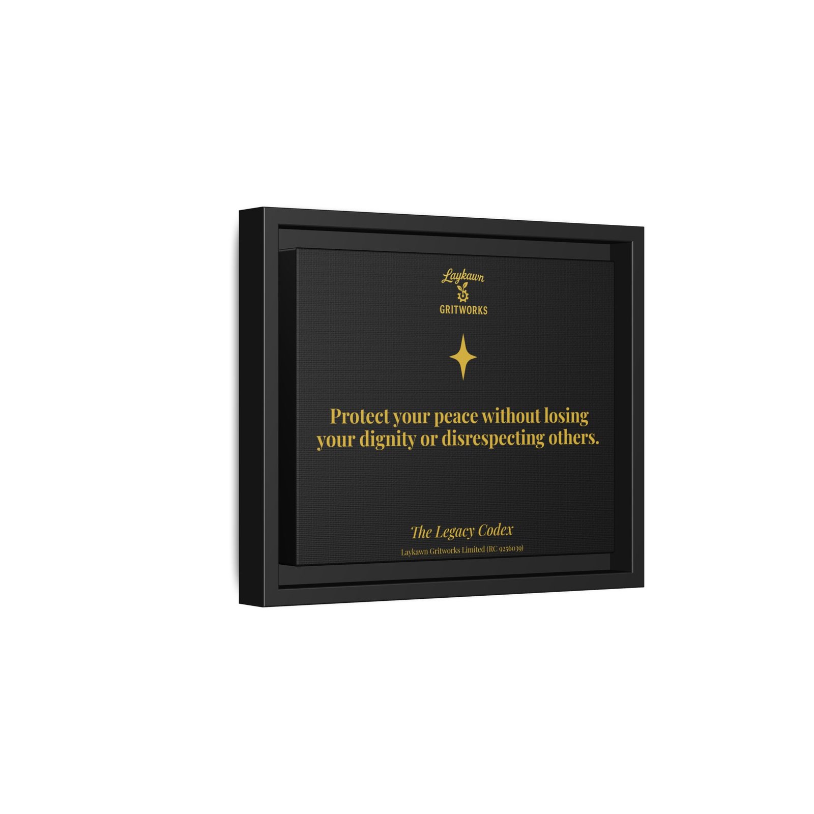 Protect Your Peace – The Legacy Codex Premium Framed Canvas - Image 2