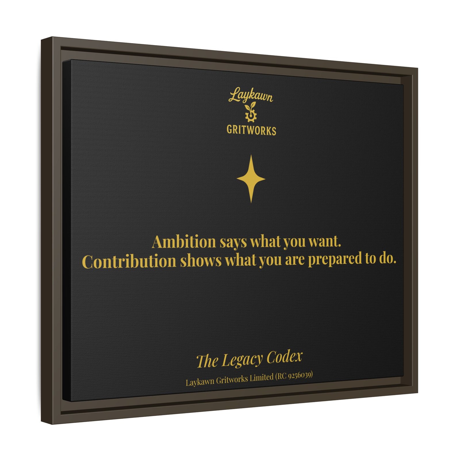 Ambition and Contribution – The Legacy Codex Premium Framed Canvas - Image 26