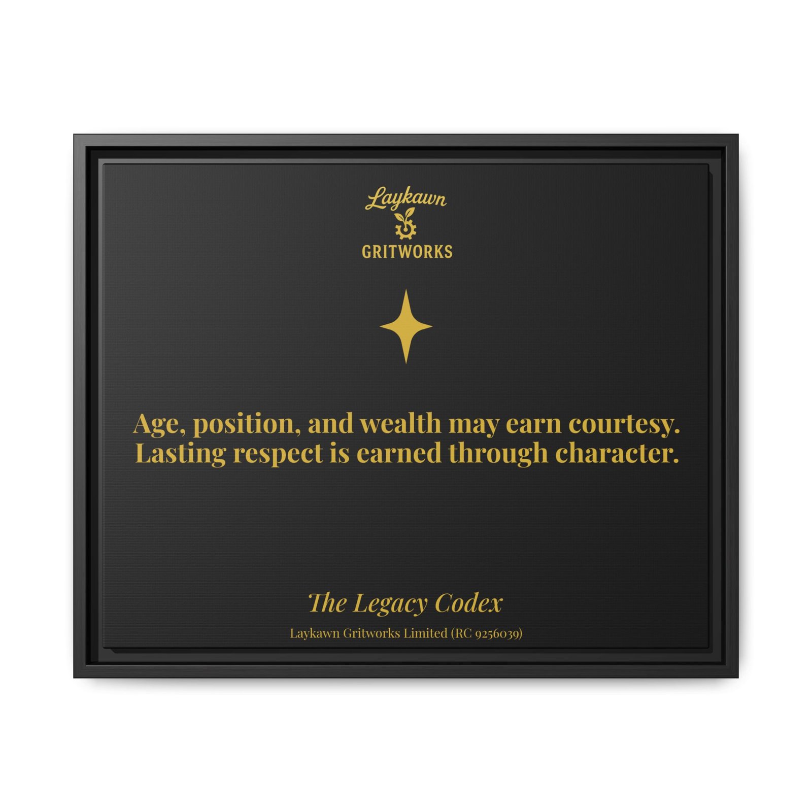 Earned Respect – The Legacy Codex Premium Framed Canvas - Image 29
