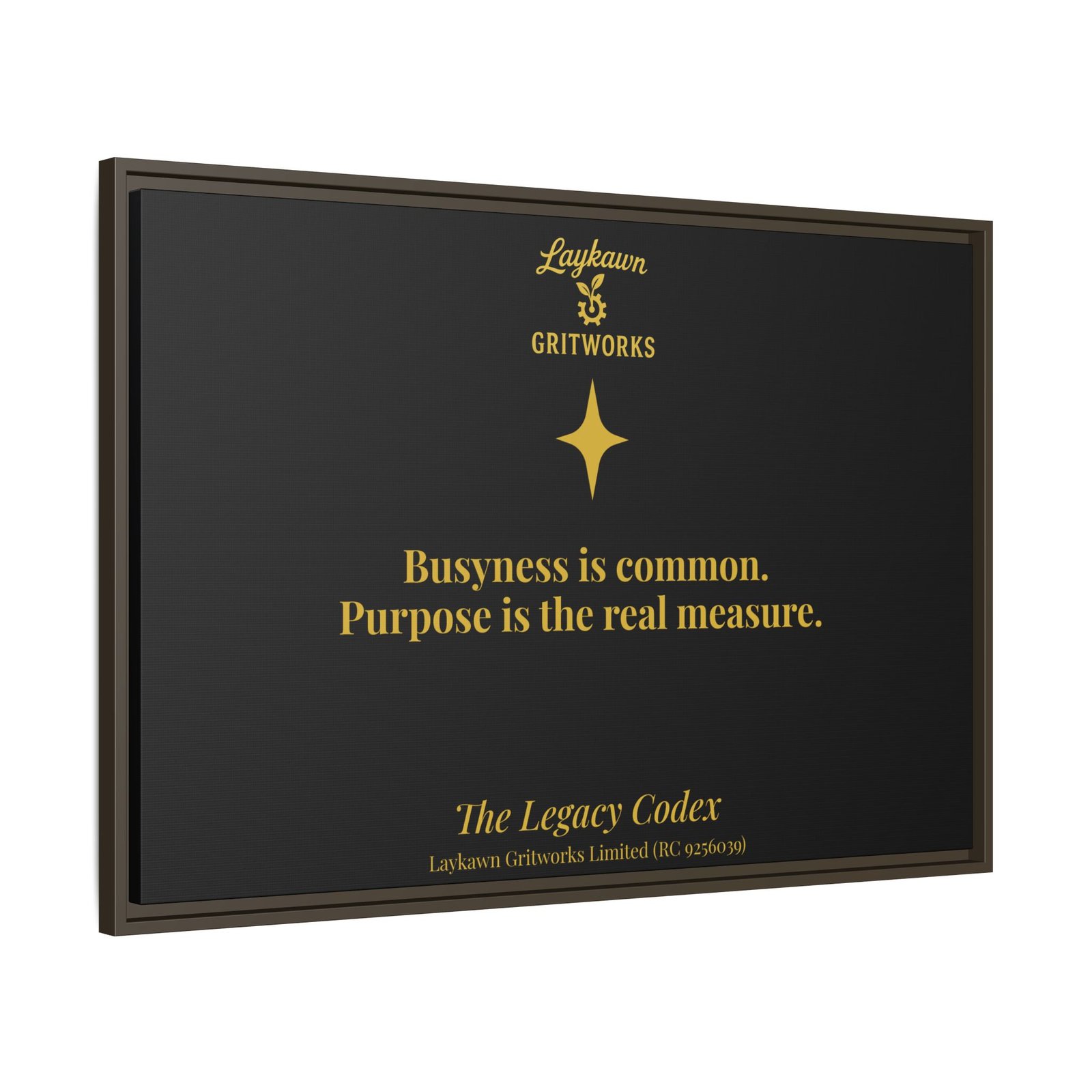 Purpose Over Busyness – The Legacy Codex Premium Framed Canvas - Image 38