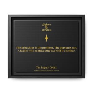 The Person is Not the Problem – The Legacy Codex Premium Framed Canvas