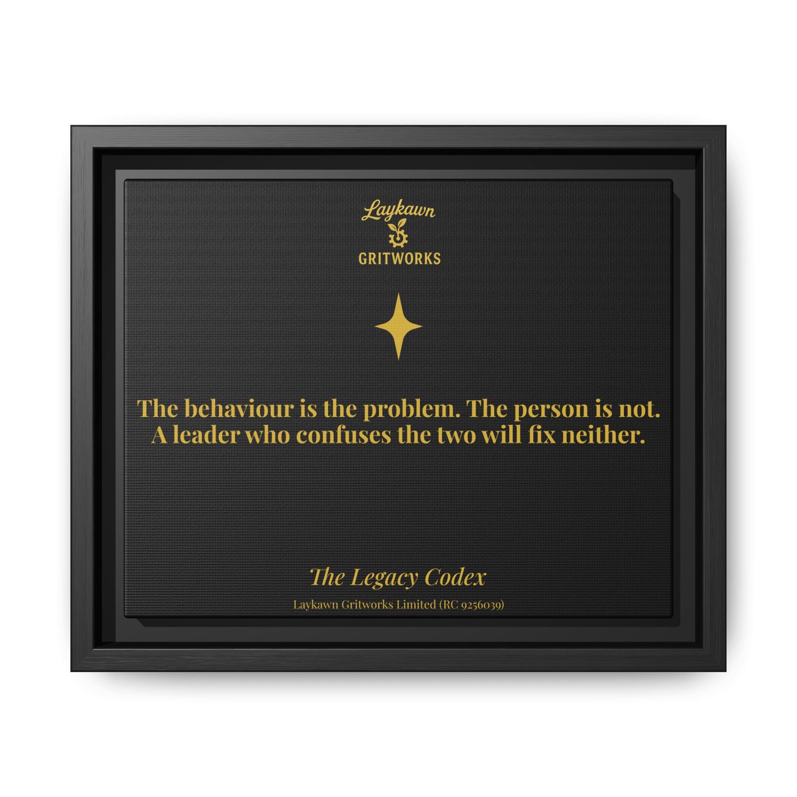 The Person is Not the Problem – The Legacy Codex Premium Framed Canvas