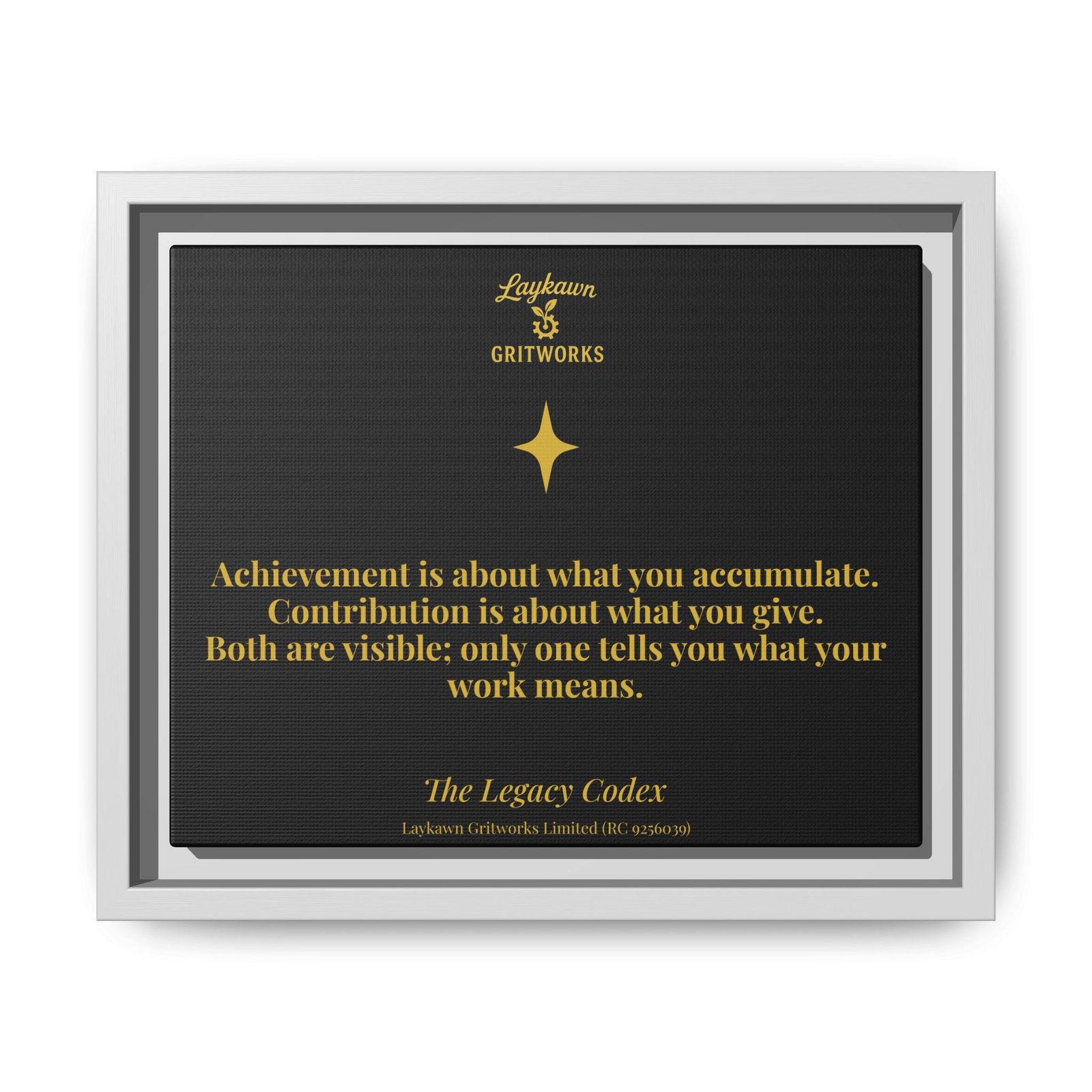Achievement vs. Contribution – The Legacy Codex Premium Framed Canvas - Image 13