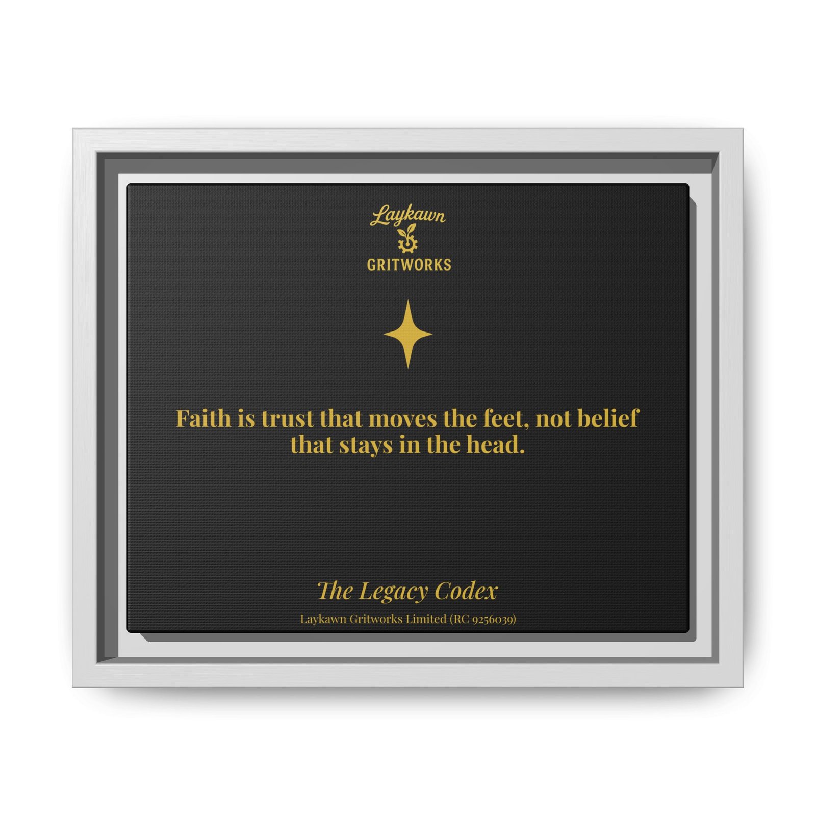 Faith That Moves – The Legacy Codex Premium Framed Canvas - Image 13
