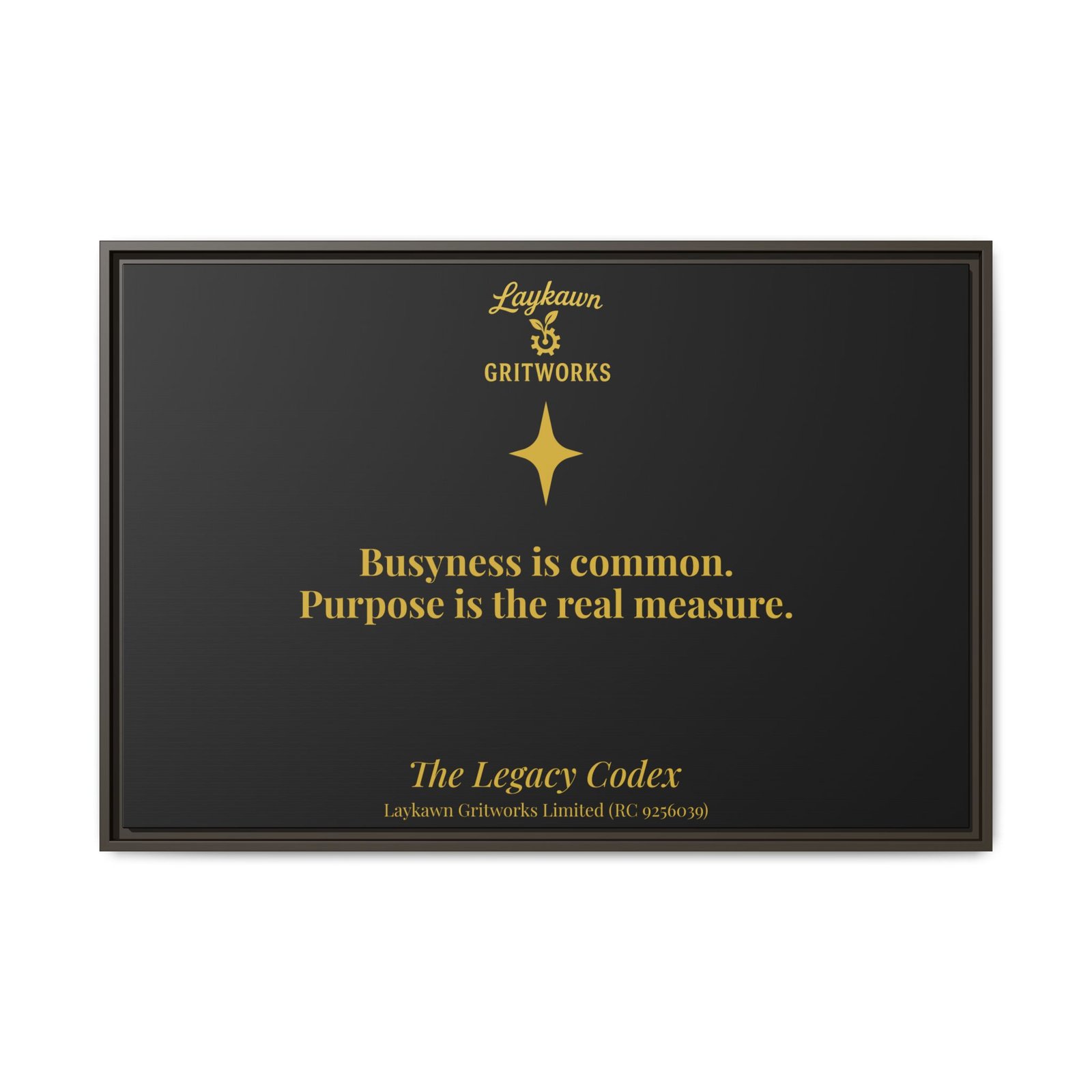 Purpose Over Busyness – The Legacy Codex Premium Framed Canvas - Image 37