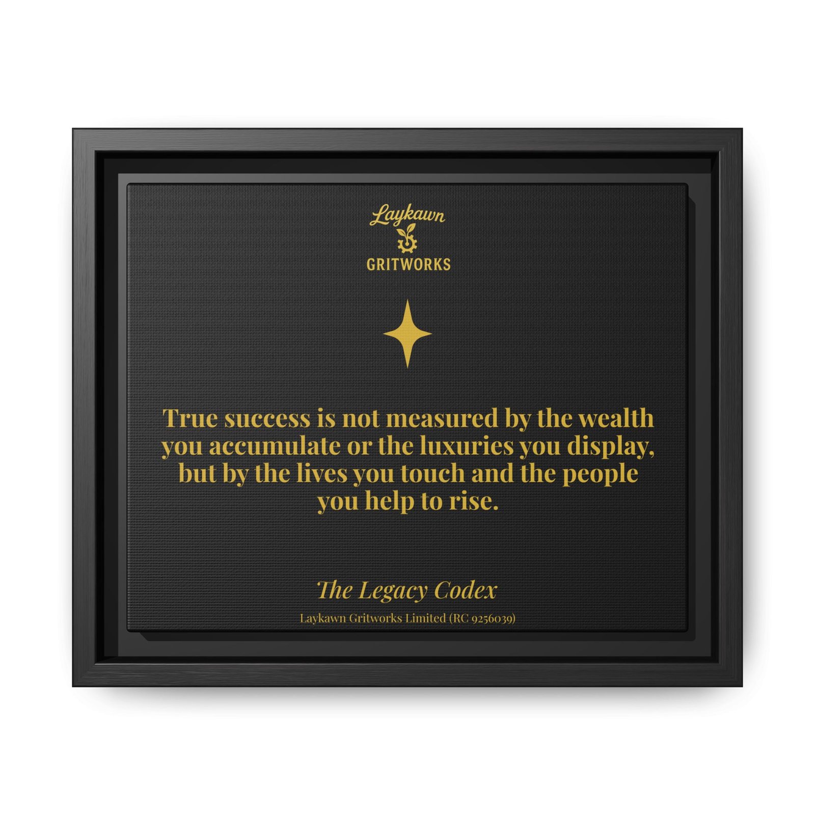 The Legacy of Success – The Legacy Codex Premium Framed Canvas