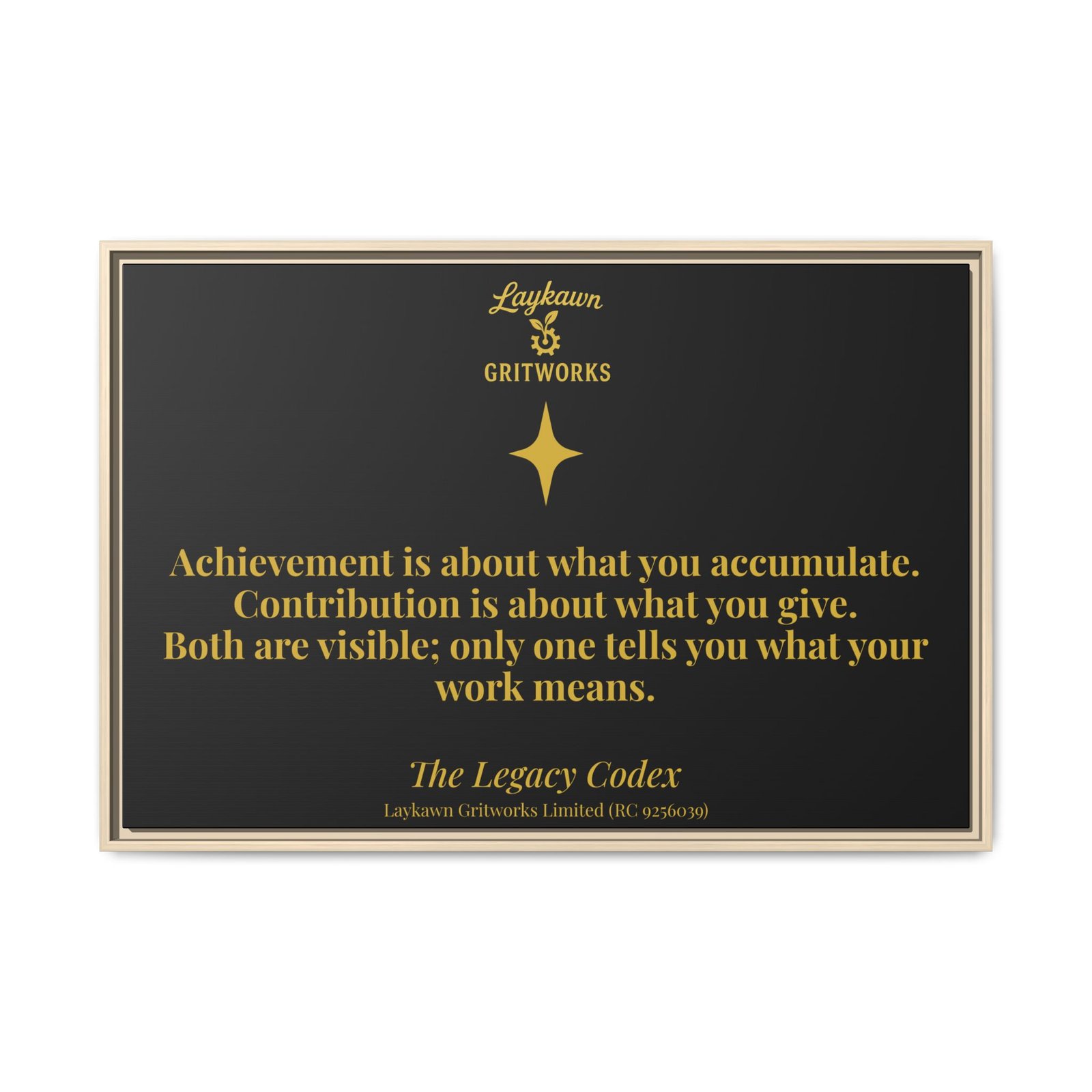 Achievement vs. Contribution – The Legacy Codex Premium Framed Canvas - Image 45