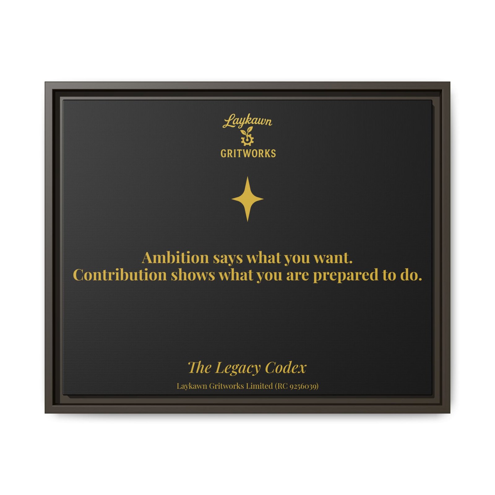 Ambition and Contribution – The Legacy Codex Premium Framed Canvas - Image 25