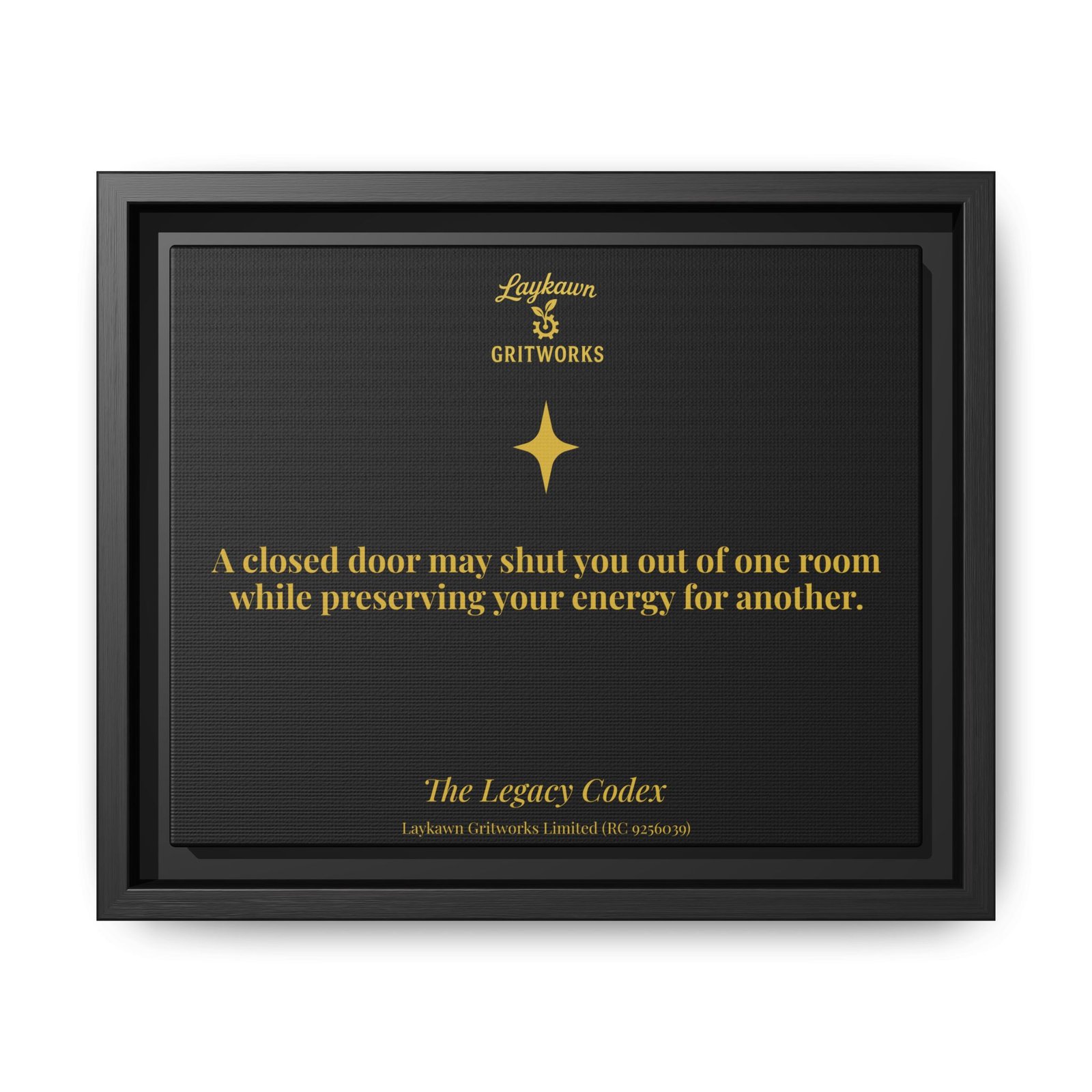 Beyond the Closed Door – The Legacy Codex Premium Framed Canvas