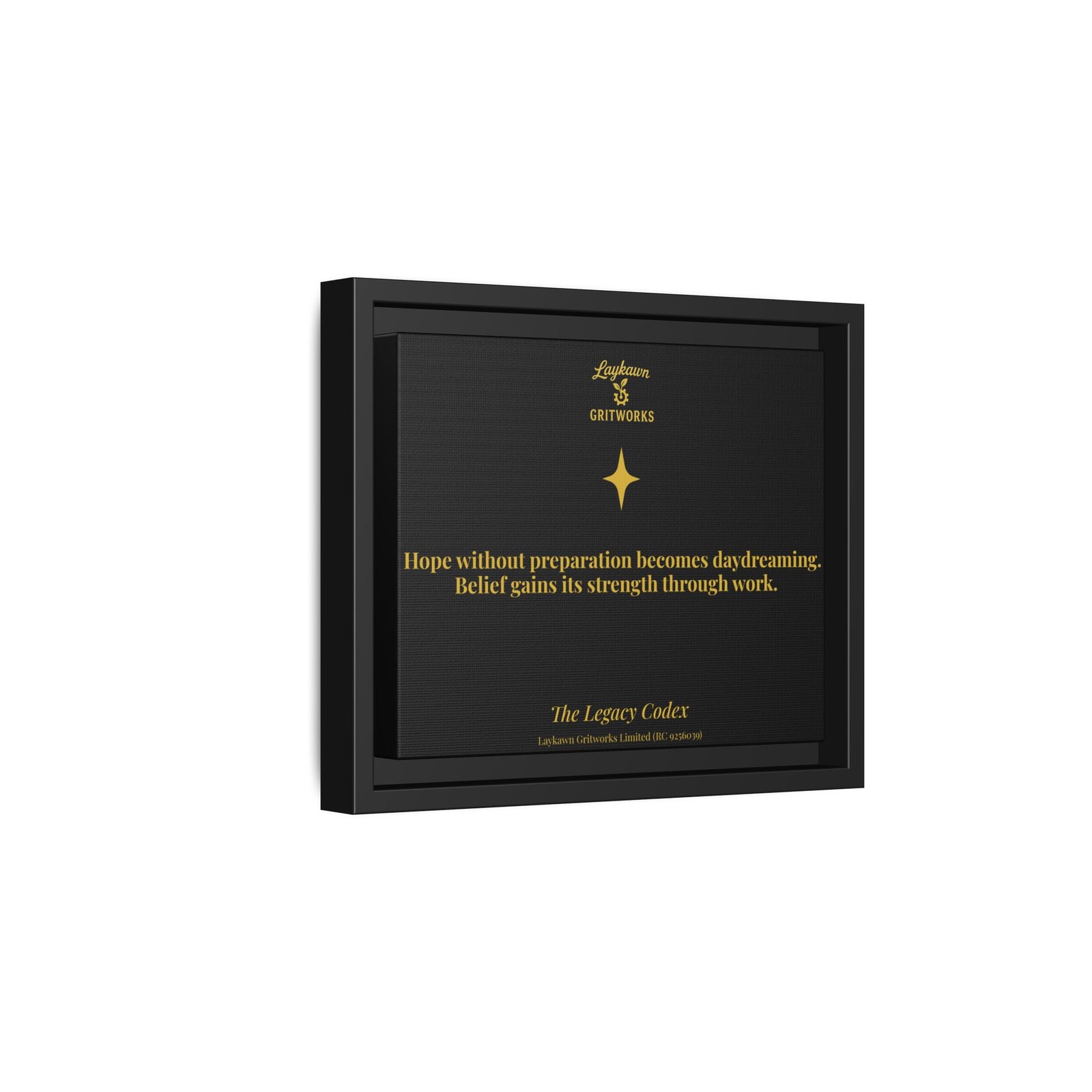 Hope With Preparation – The Legacy Codex Premium Framed Canvas - Image 2