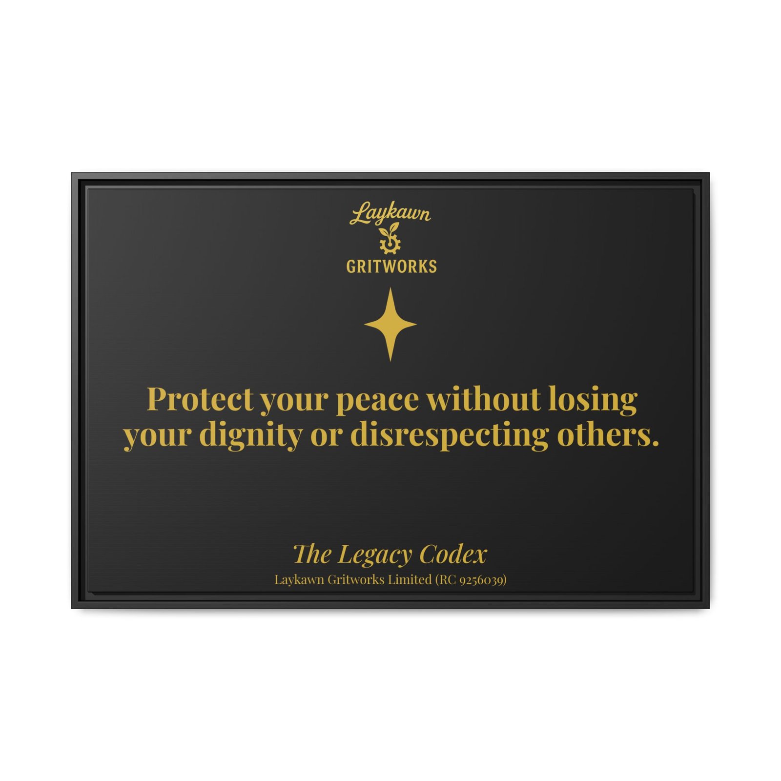 Protect Your Peace – The Legacy Codex Premium Framed Canvas - Image 41