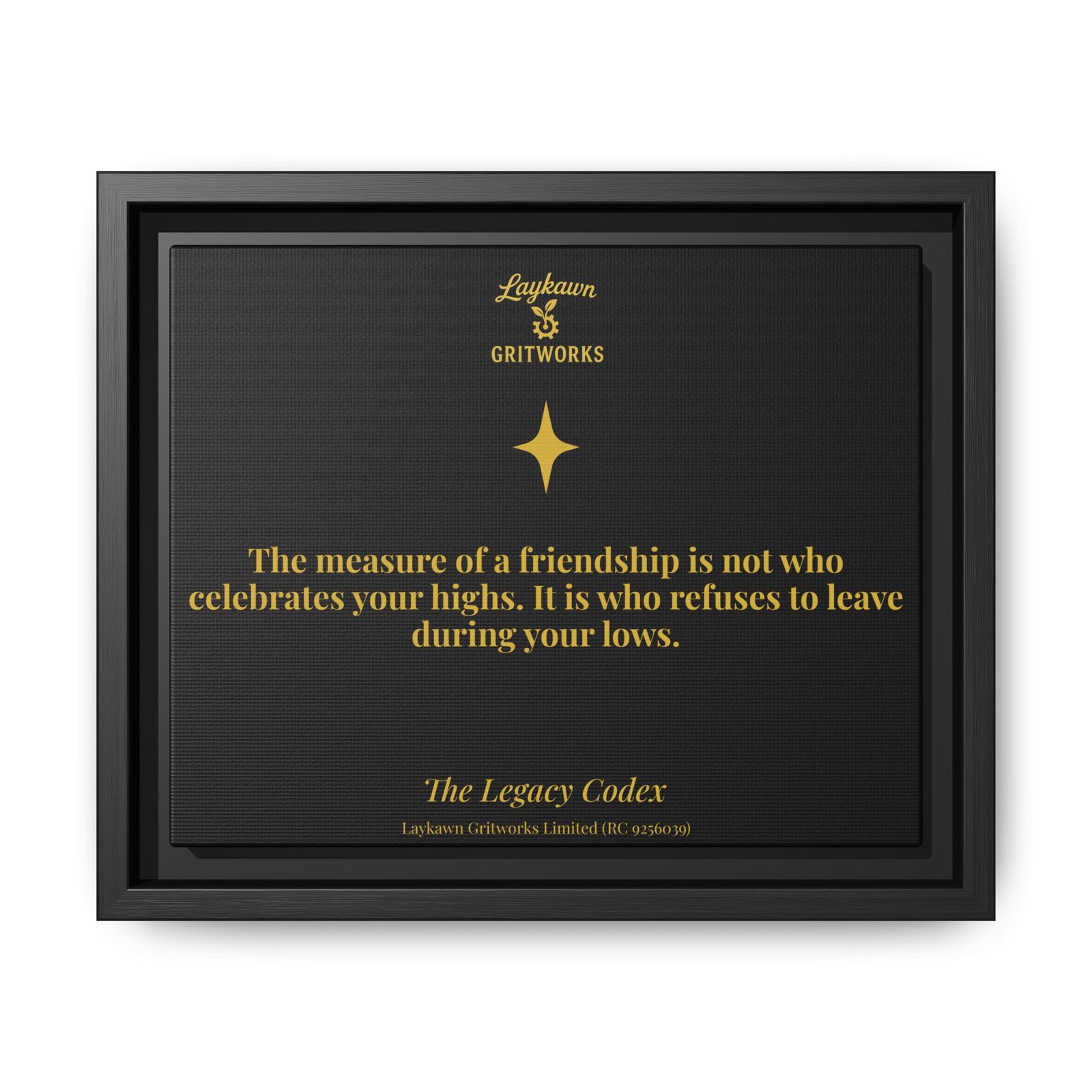 Tested Friendship – The Legacy Codex Premium Framed Canvas