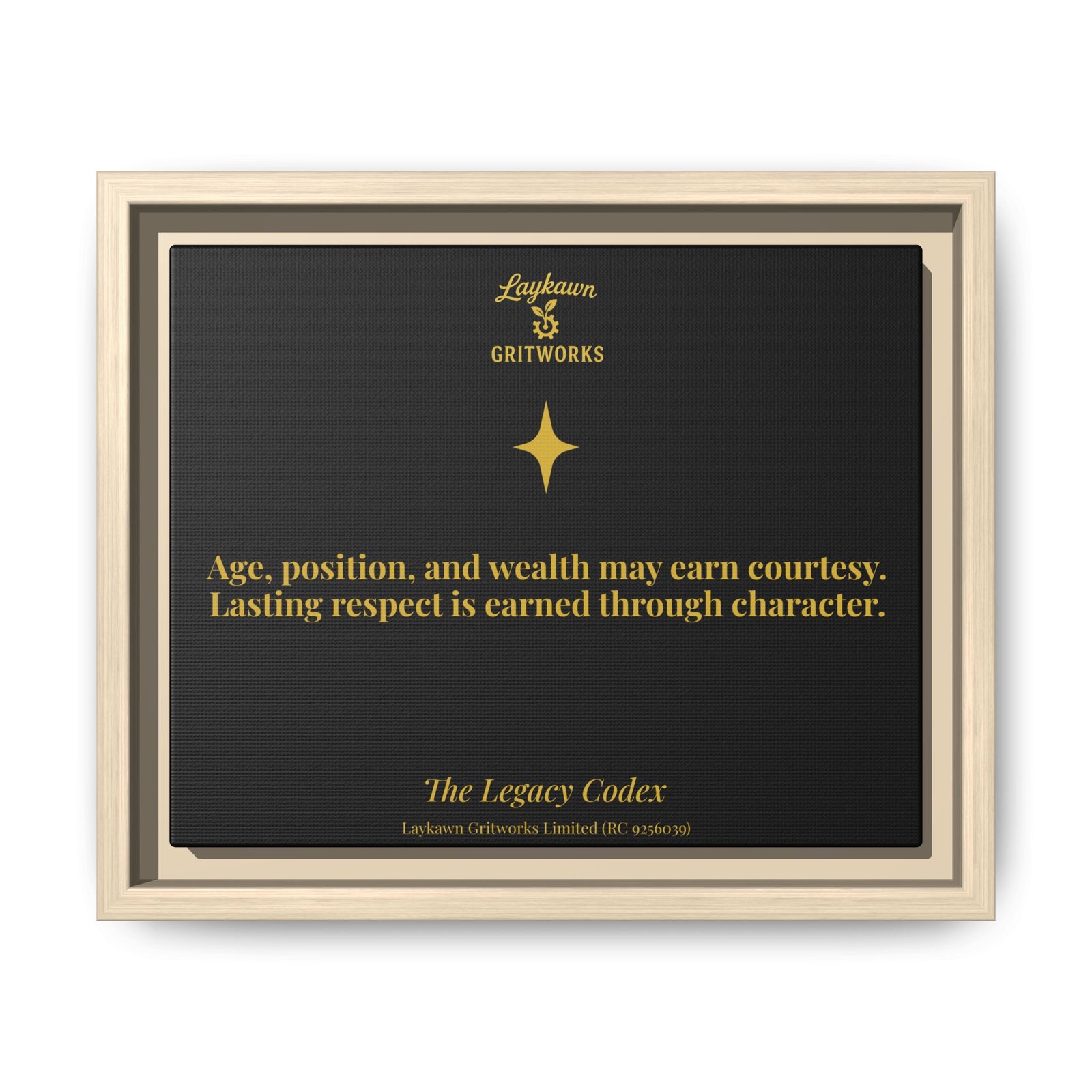 Earned Respect – The Legacy Codex Premium Framed Canvas - Image 5