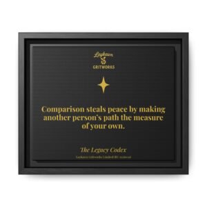 The Trap of Comparison – The Legacy Codex Premium Framed Canvas