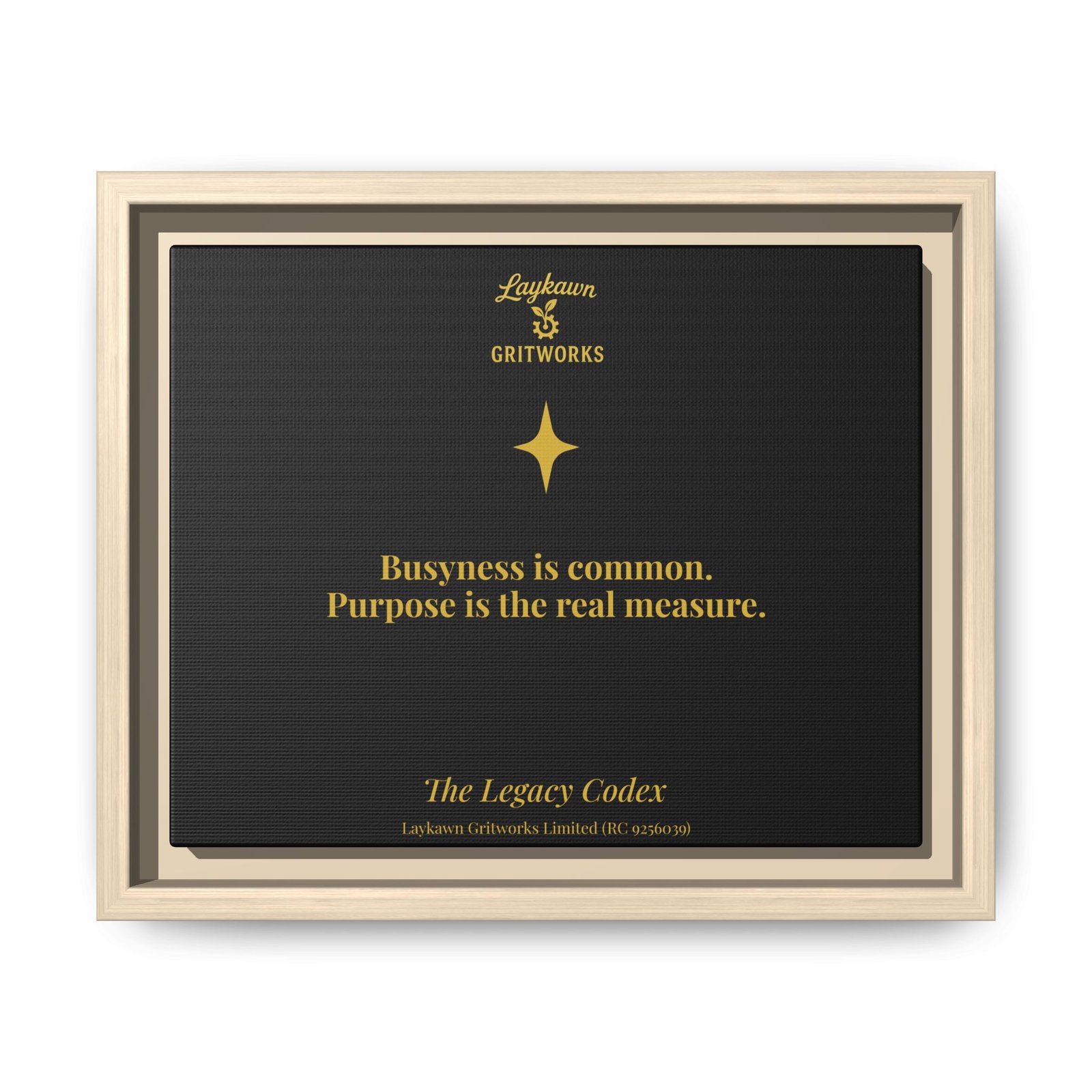 Purpose Over Busyness – The Legacy Codex Premium Framed Canvas - Image 5