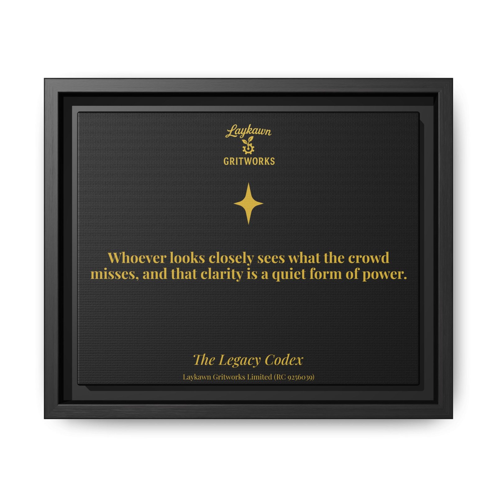 The Power of Observation – The Legacy Codex Premium Framed Canvas
