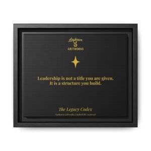 The Architecture of Leadership – The Legacy Codex Premium Framed Canvas