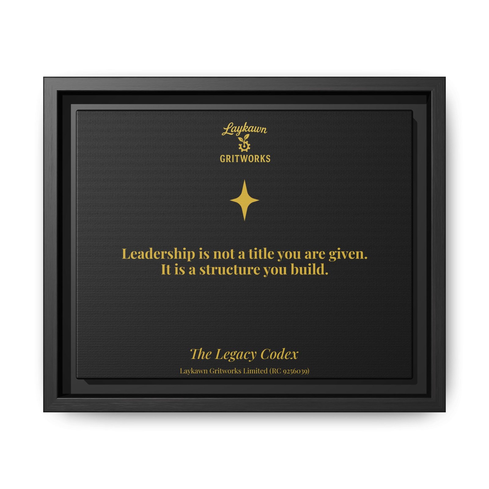 The Architecture of Leadership – The Legacy Codex Premium Framed Canvas