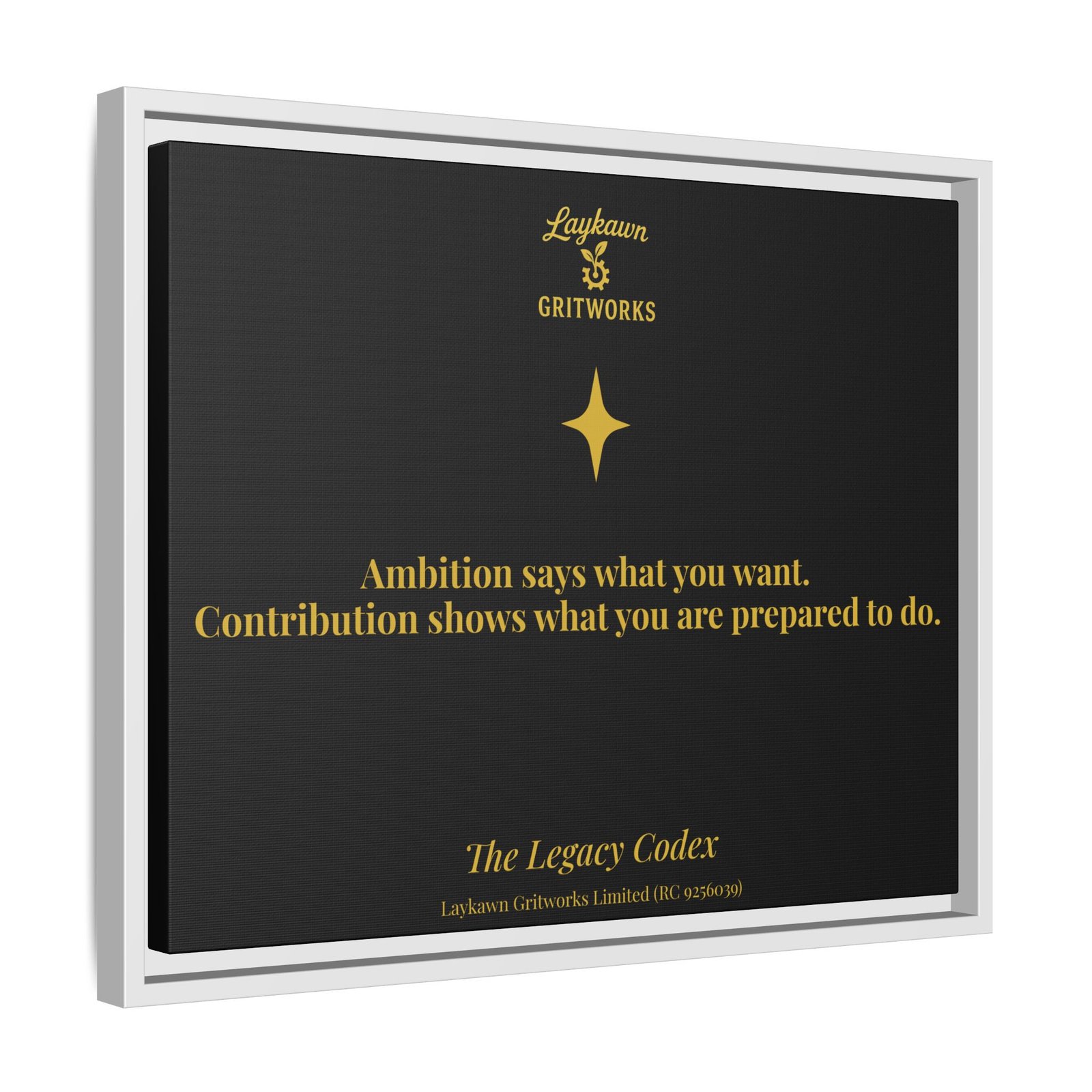 Ambition and Contribution – The Legacy Codex Premium Framed Canvas - Image 18