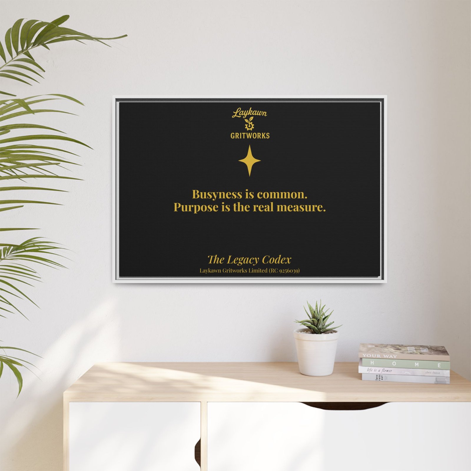Purpose Over Busyness – The Legacy Codex Premium Framed Canvas - Image 35