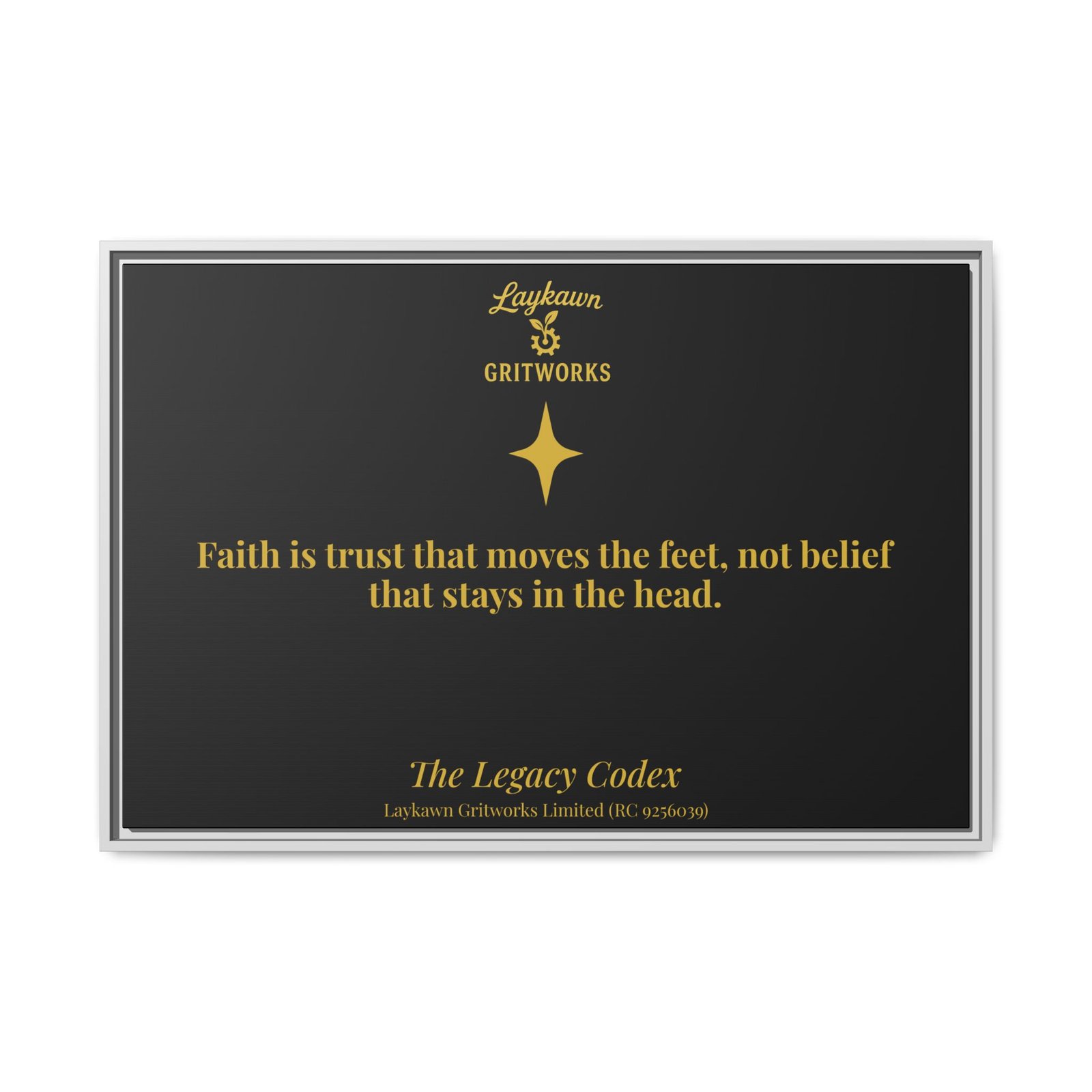 Faith That Moves – The Legacy Codex Premium Framed Canvas - Image 33