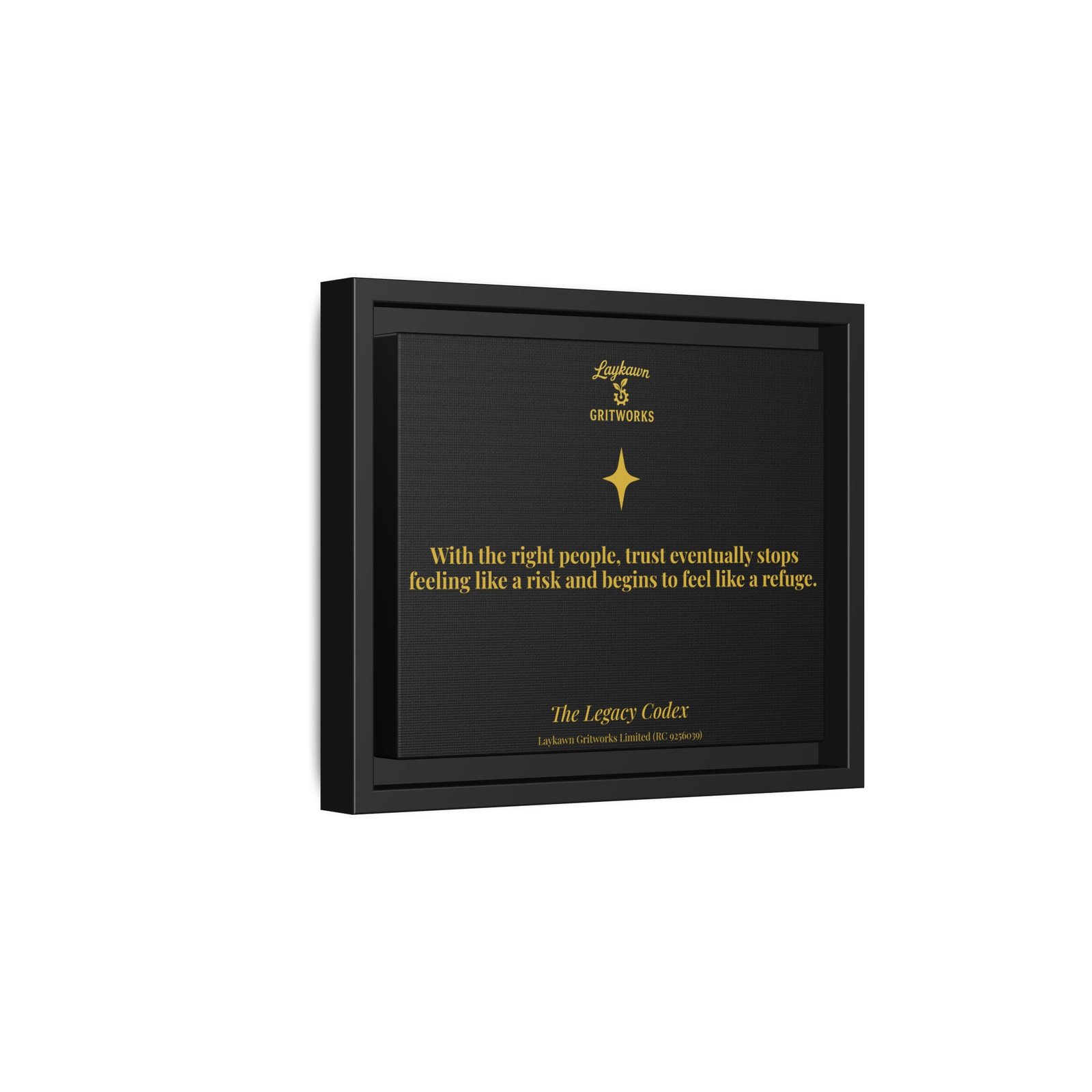 Trust as Refuge – The Legacy Codex Premium Framed Canvas - Image 2