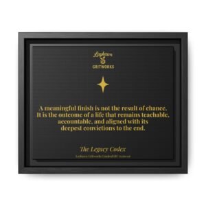 The Meaningful Finish – The Legacy Codex Premium Framed Canvas