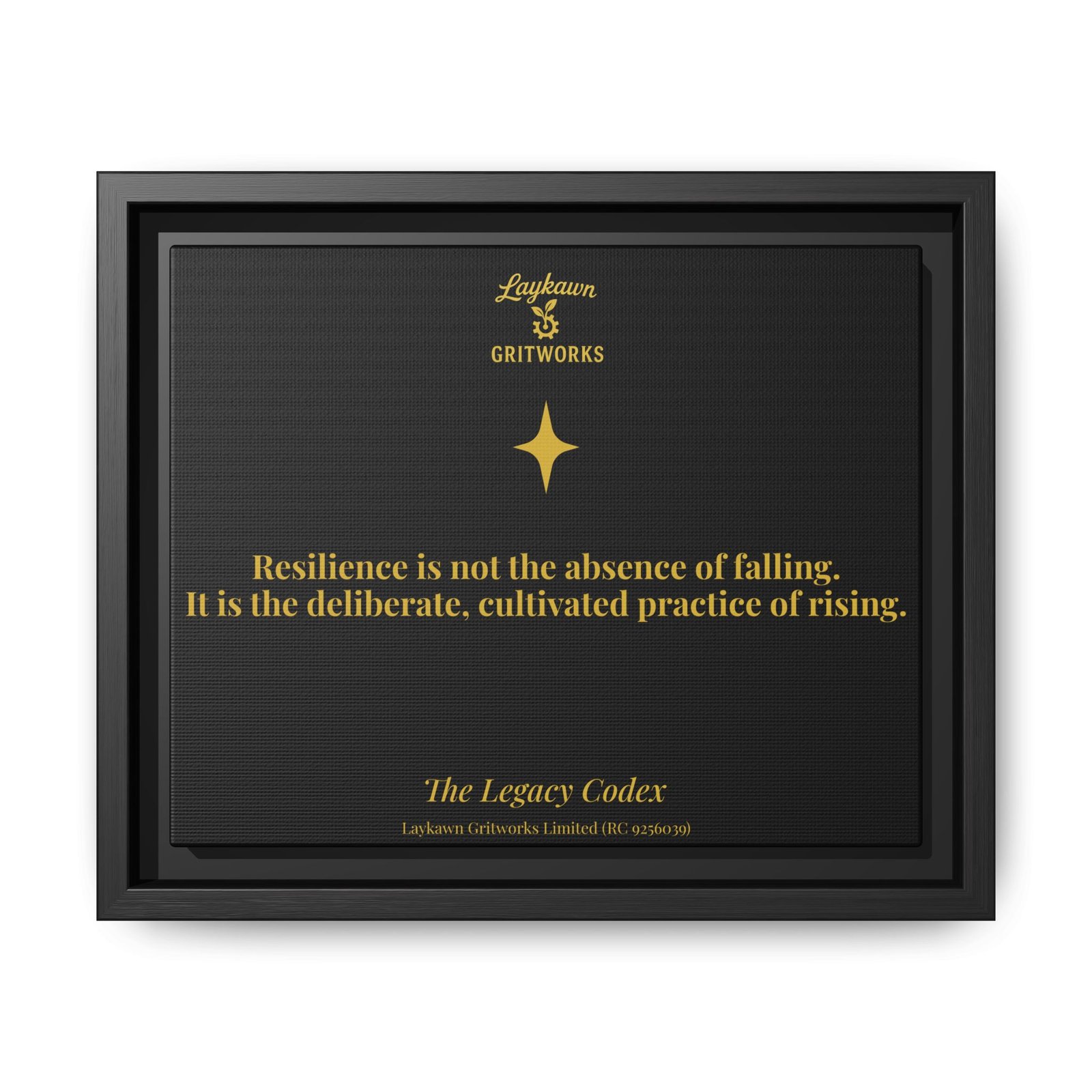 The Practice of Rising – The Legacy Codex Premium Framed Canvas