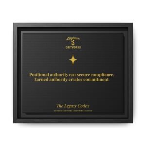 Earned Authority – The Legacy Codex Premium Framed Canvas