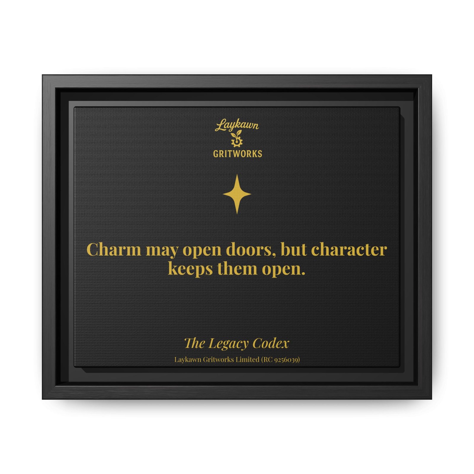 The Power of Character – The Legacy Codex Premium Framed Canvas