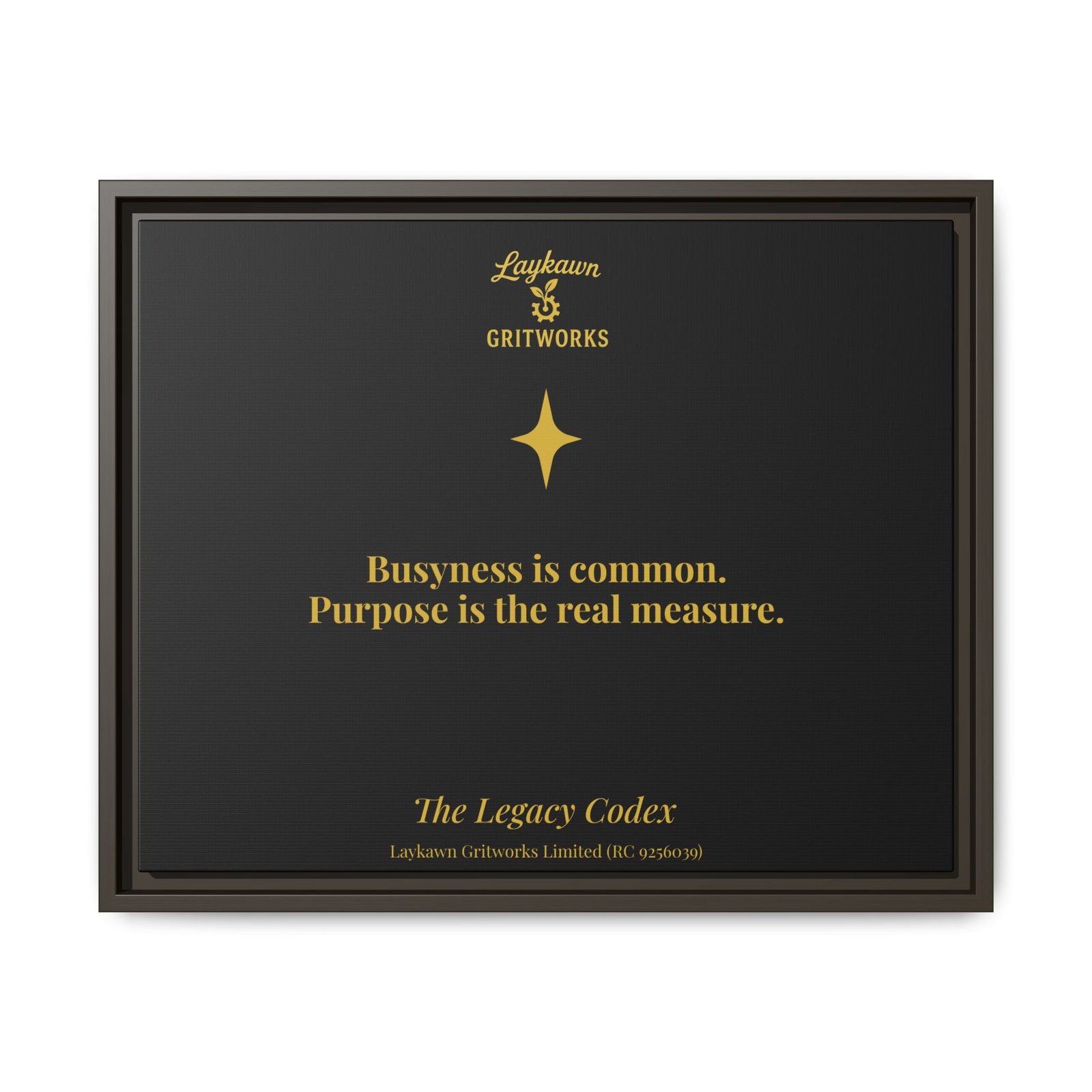 Purpose Over Busyness – The Legacy Codex Premium Framed Canvas - Image 25