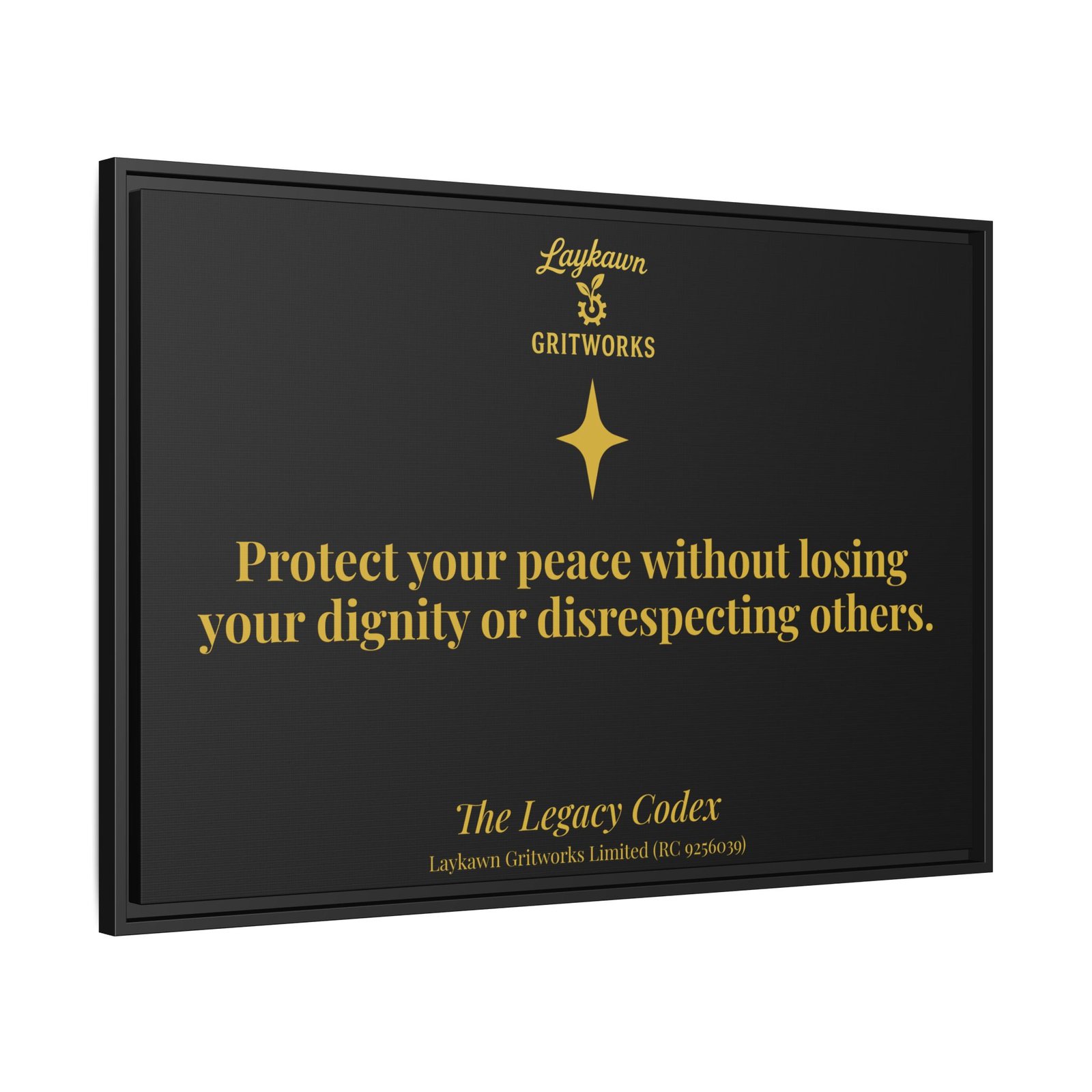Protect Your Peace – The Legacy Codex Premium Framed Canvas - Image 42