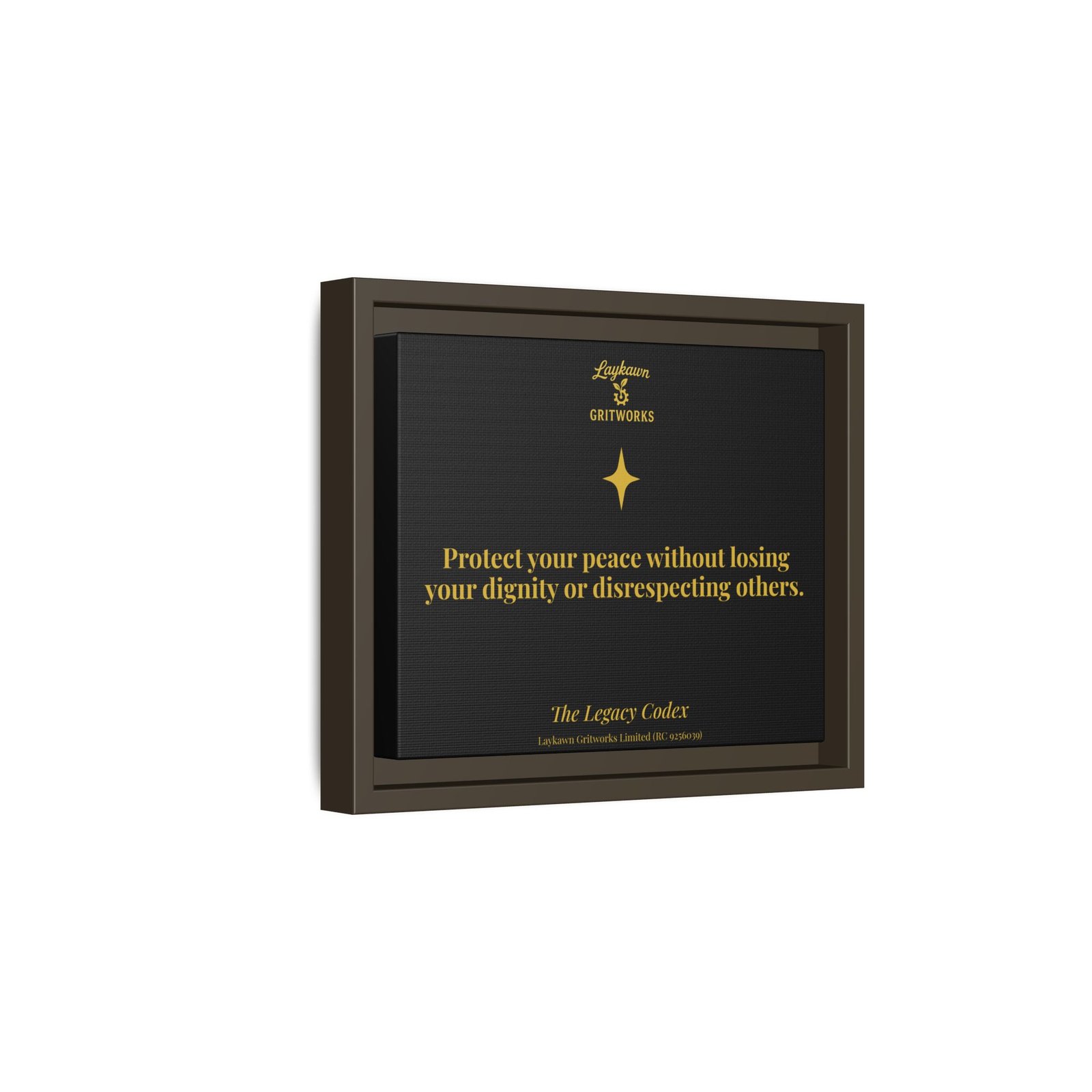 Protect Your Peace – The Legacy Codex Premium Framed Canvas - Image 10