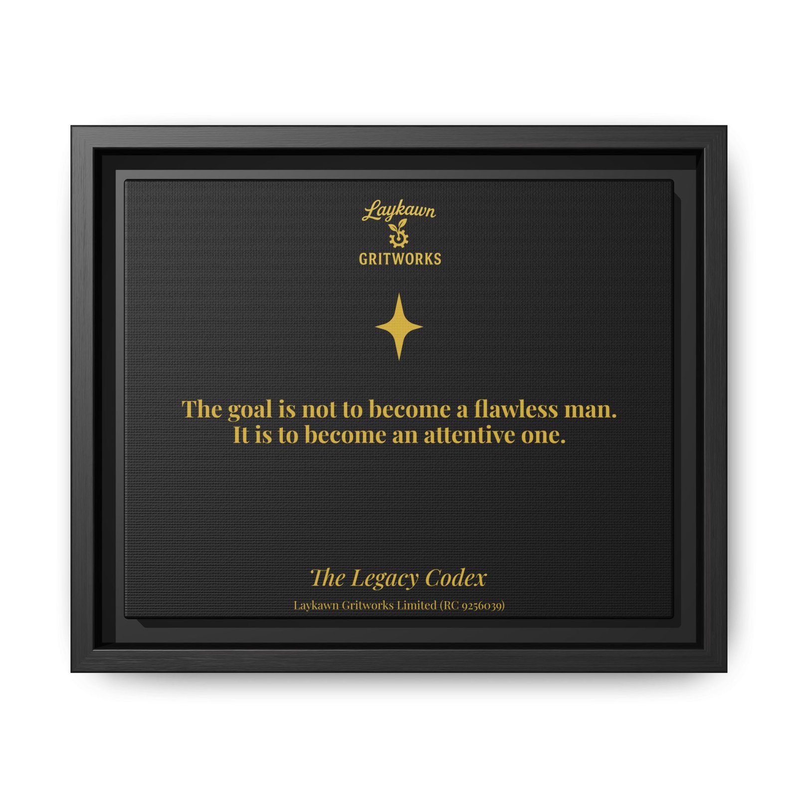 The Attentive Man – The Legacy Codex Premium Framed Canvas