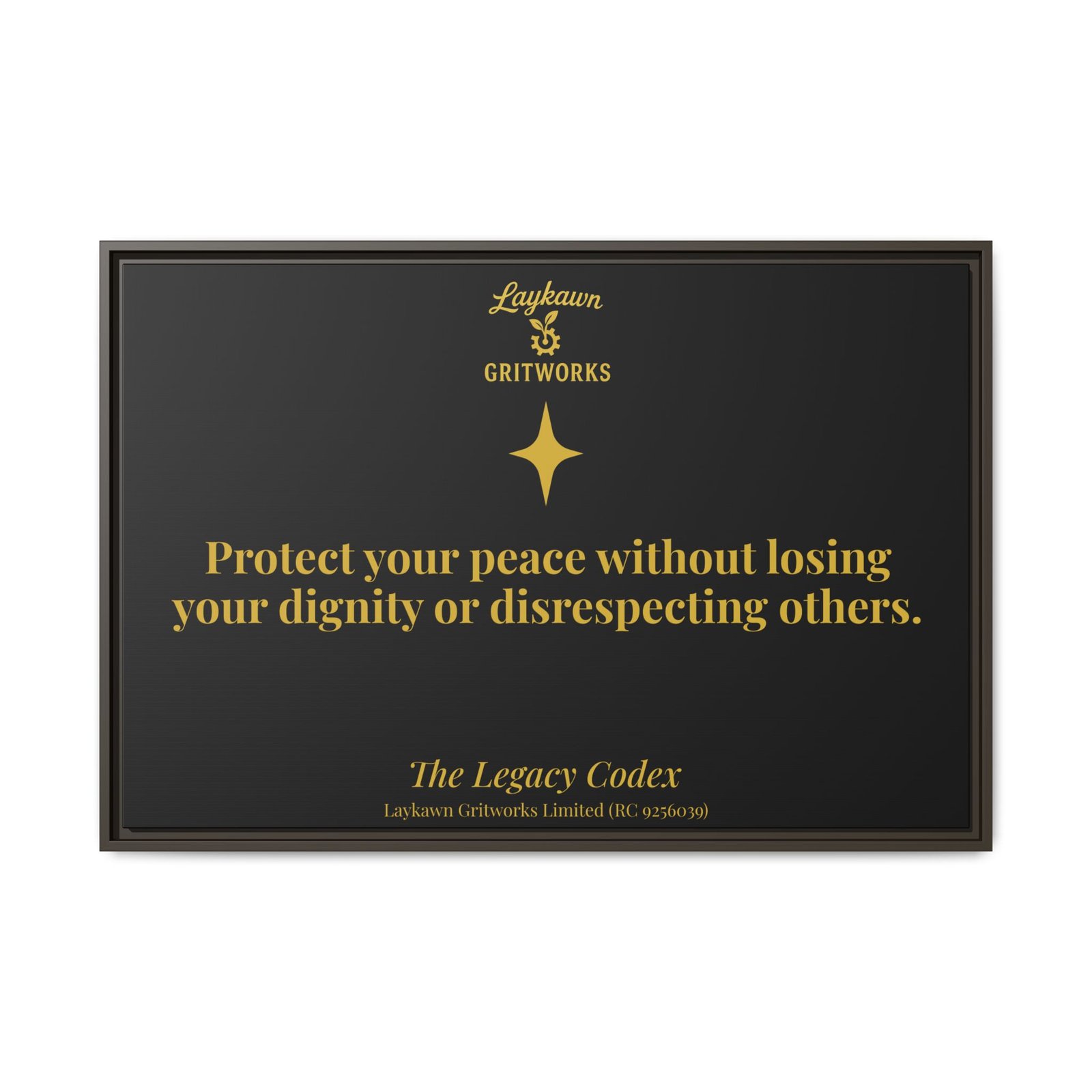 Protect Your Peace – The Legacy Codex Premium Framed Canvas - Image 37