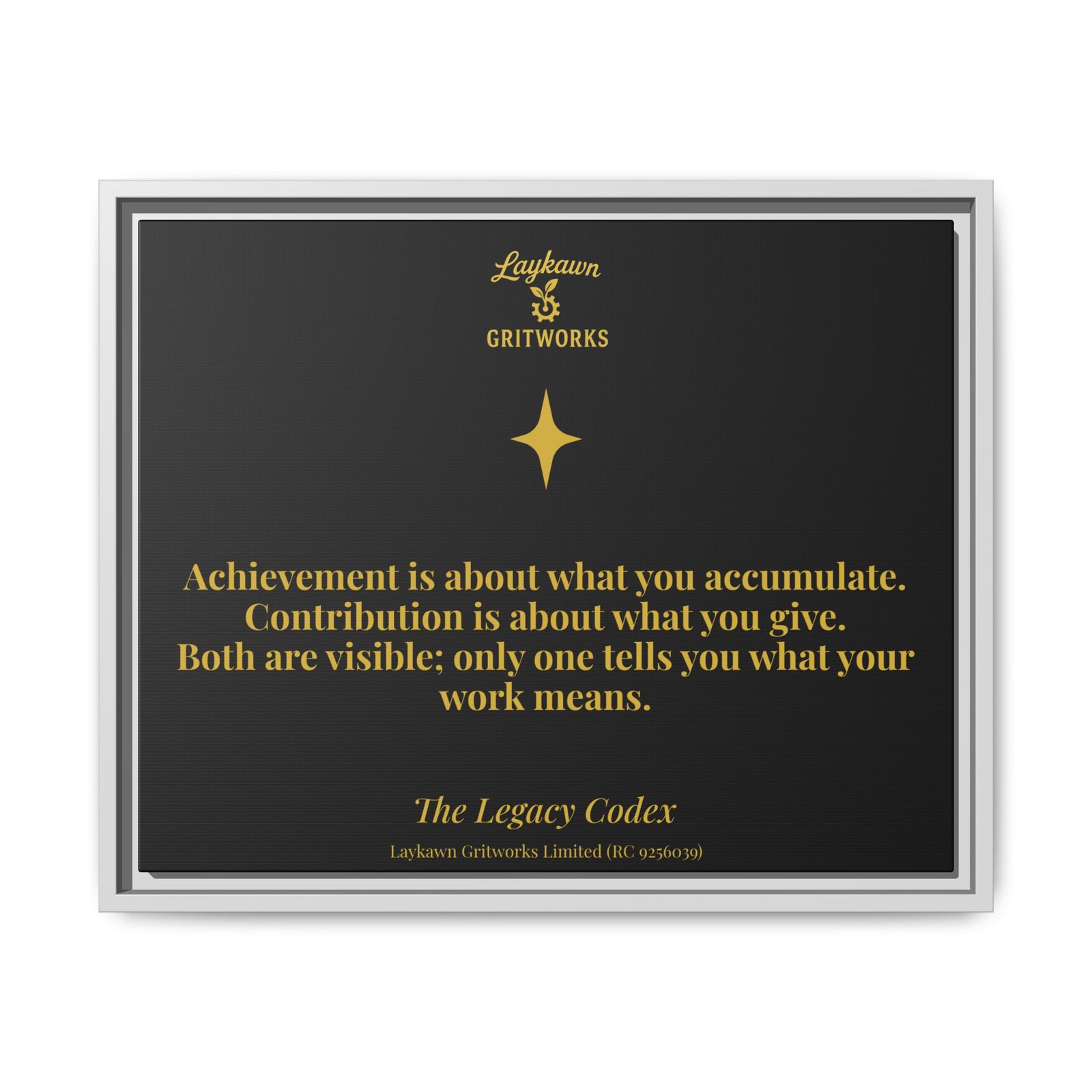 Achievement vs. Contribution – The Legacy Codex Premium Framed Canvas - Image 17