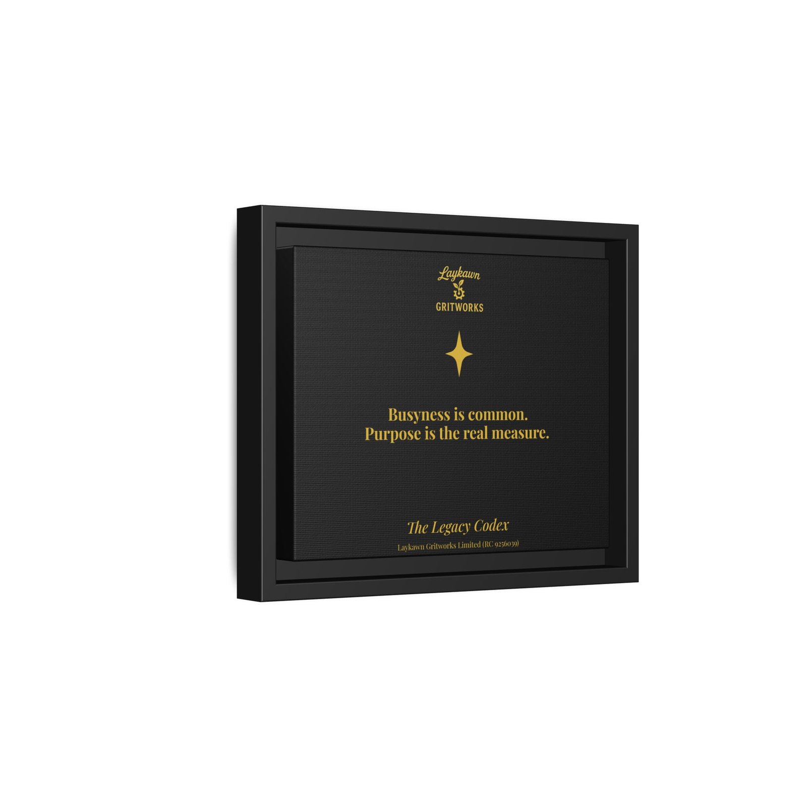Purpose Over Busyness – The Legacy Codex Premium Framed Canvas - Image 2