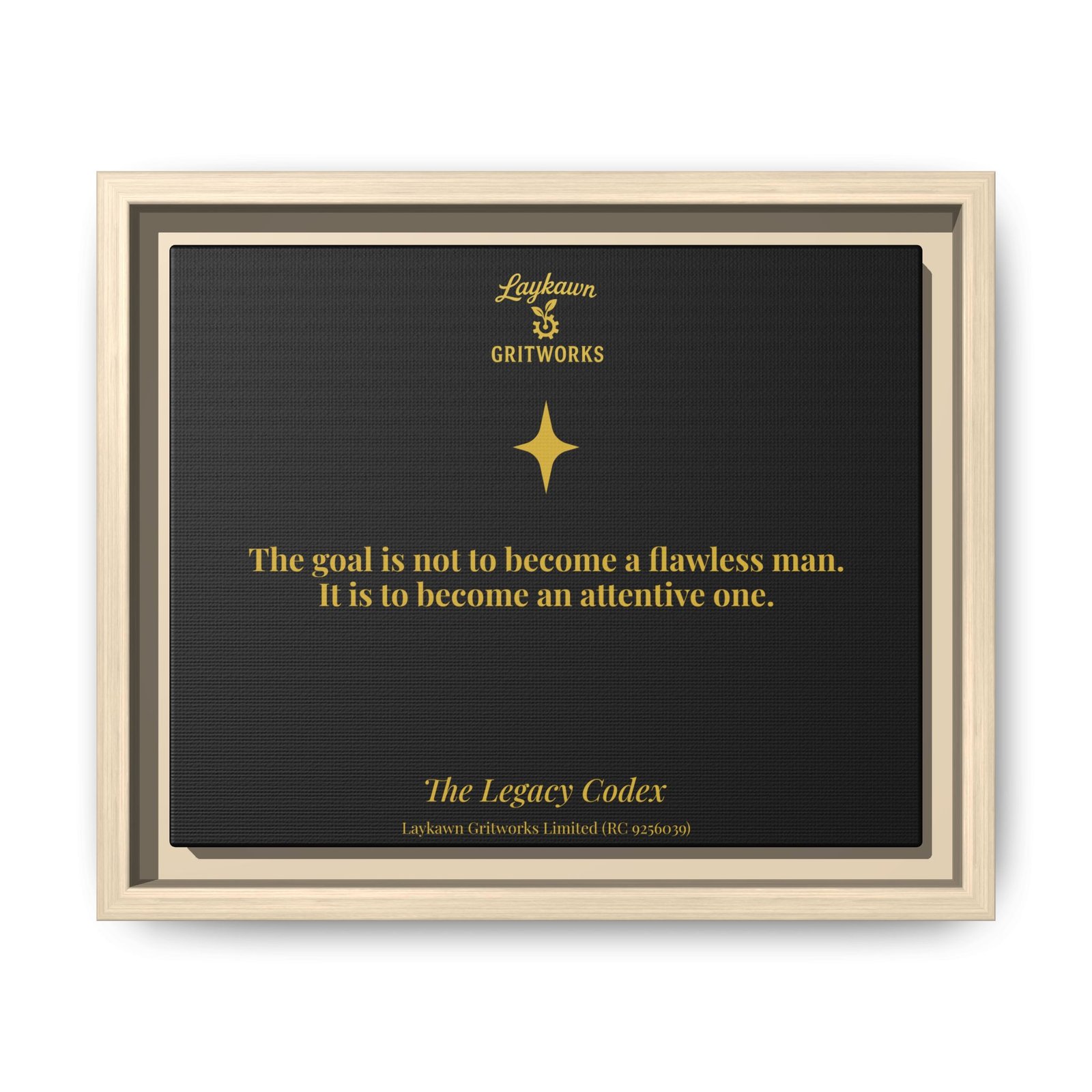 The Attentive Man – The Legacy Codex Premium Framed Canvas - Image 5