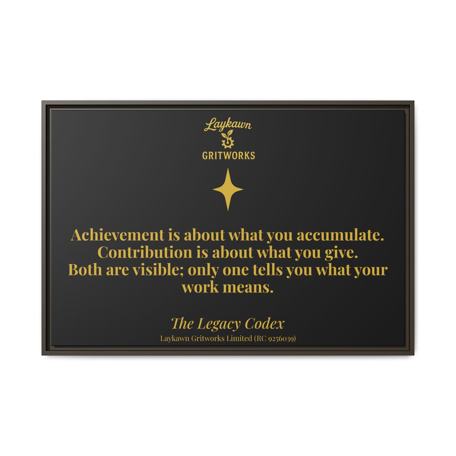 Achievement vs. Contribution – The Legacy Codex Premium Framed Canvas - Image 37