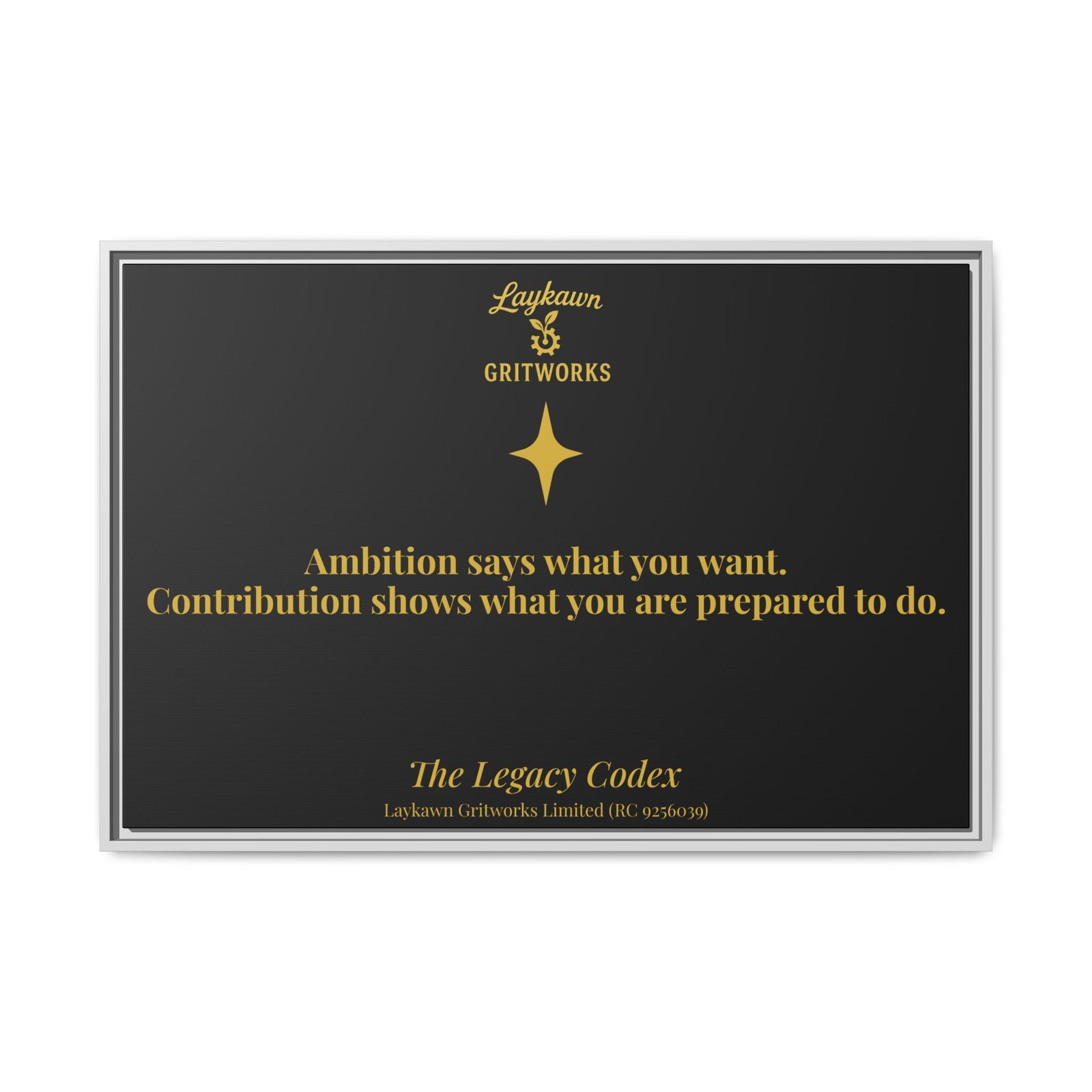Ambition and Contribution – The Legacy Codex Premium Framed Canvas - Image 33