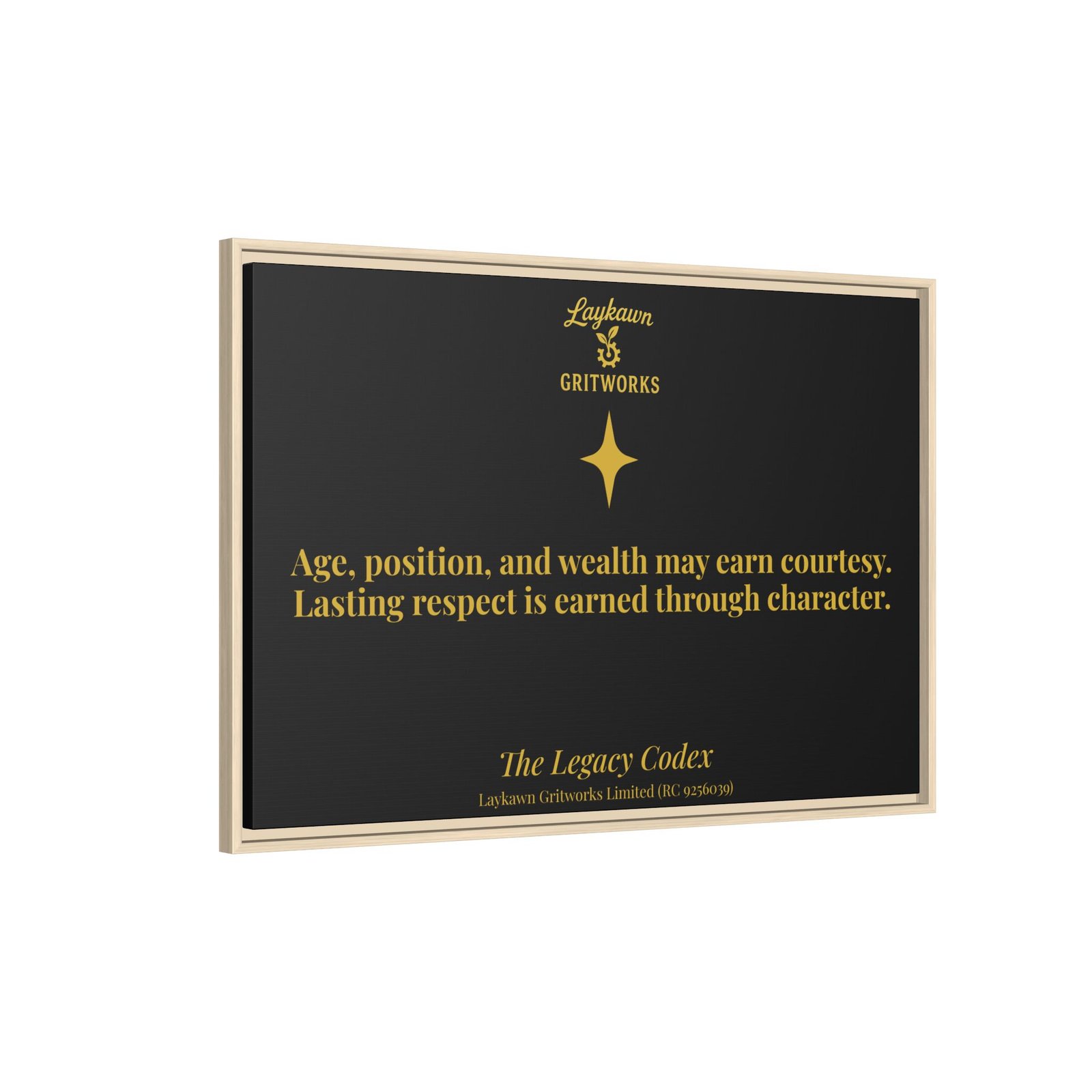 Earned Respect – The Legacy Codex Premium Framed Canvas - Image 46