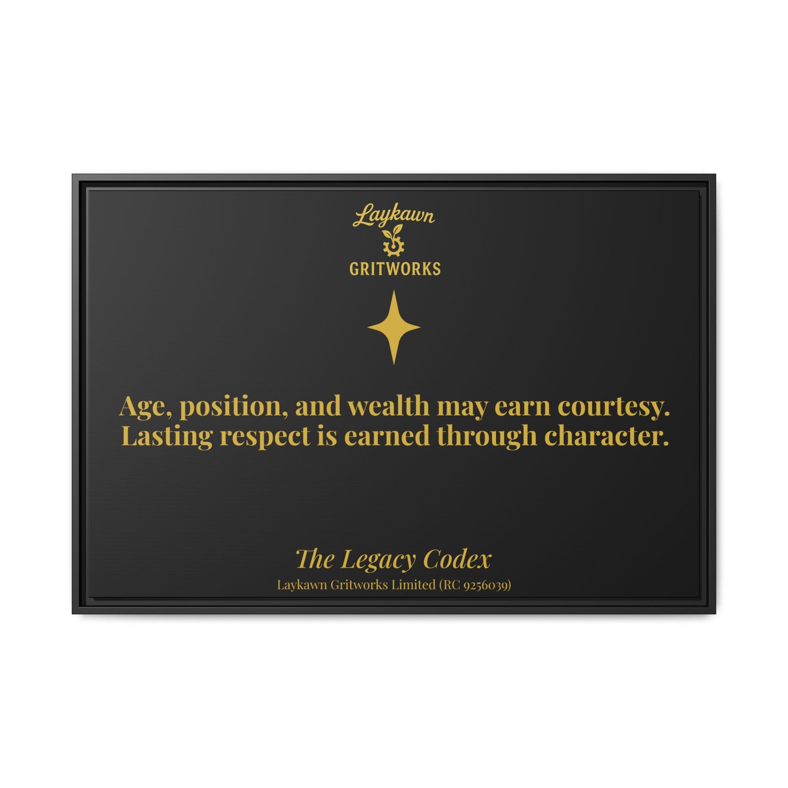 Earned Respect – The Legacy Codex Premium Framed Canvas - Image 41