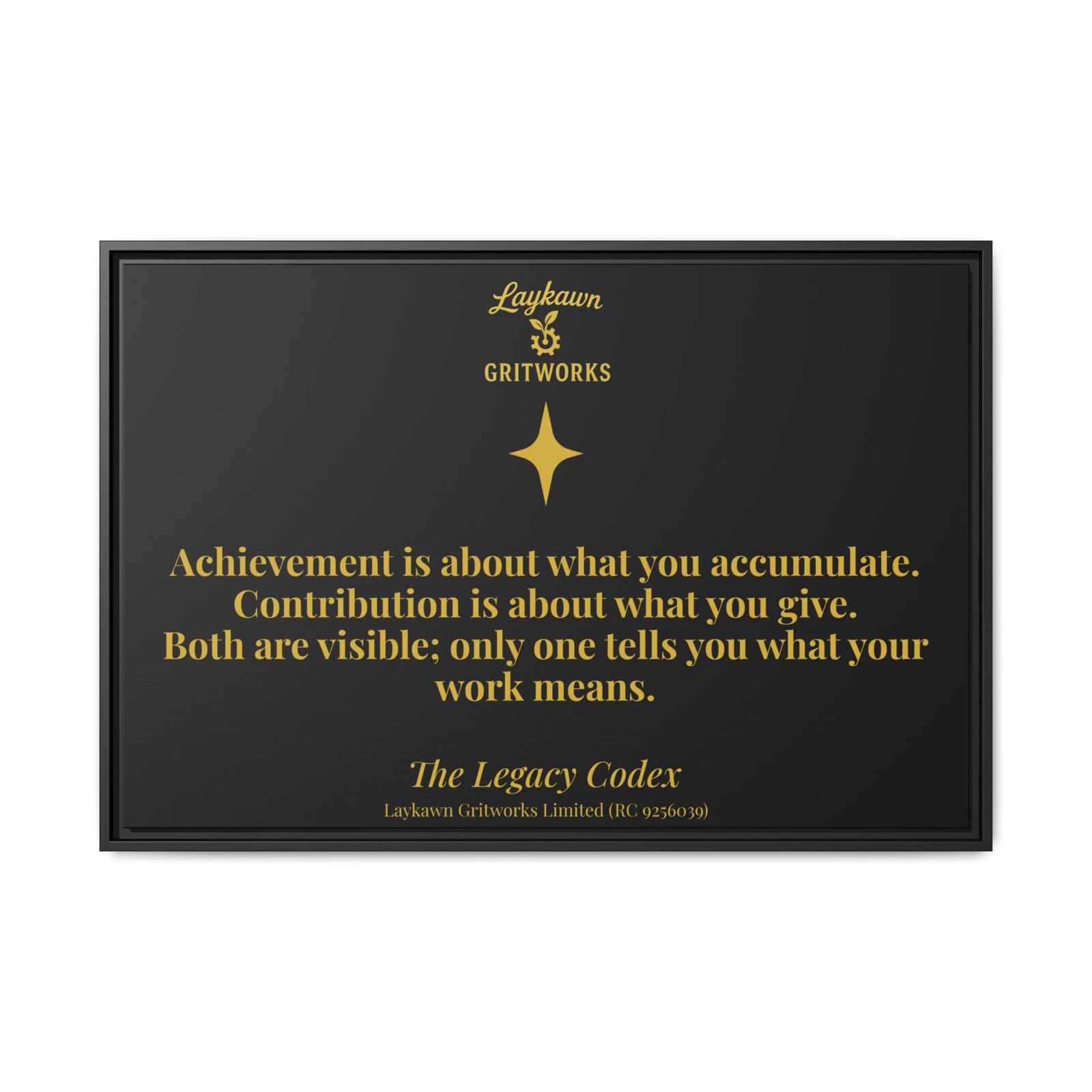 Achievement vs. Contribution – The Legacy Codex Premium Framed Canvas - Image 41