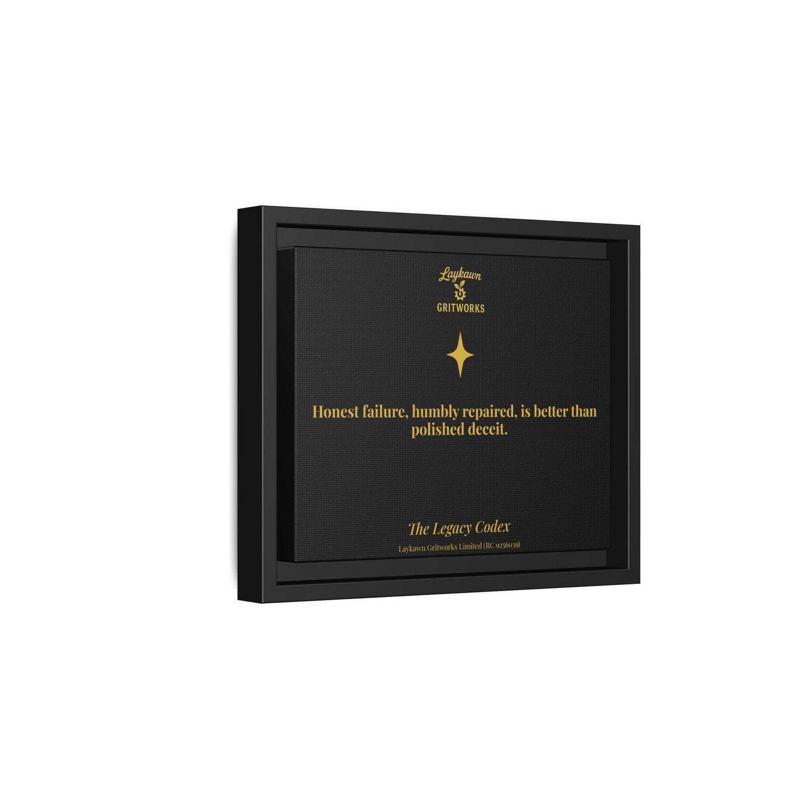 Honest Failure – The Legacy Codex Premium Framed Canvas - Image 2