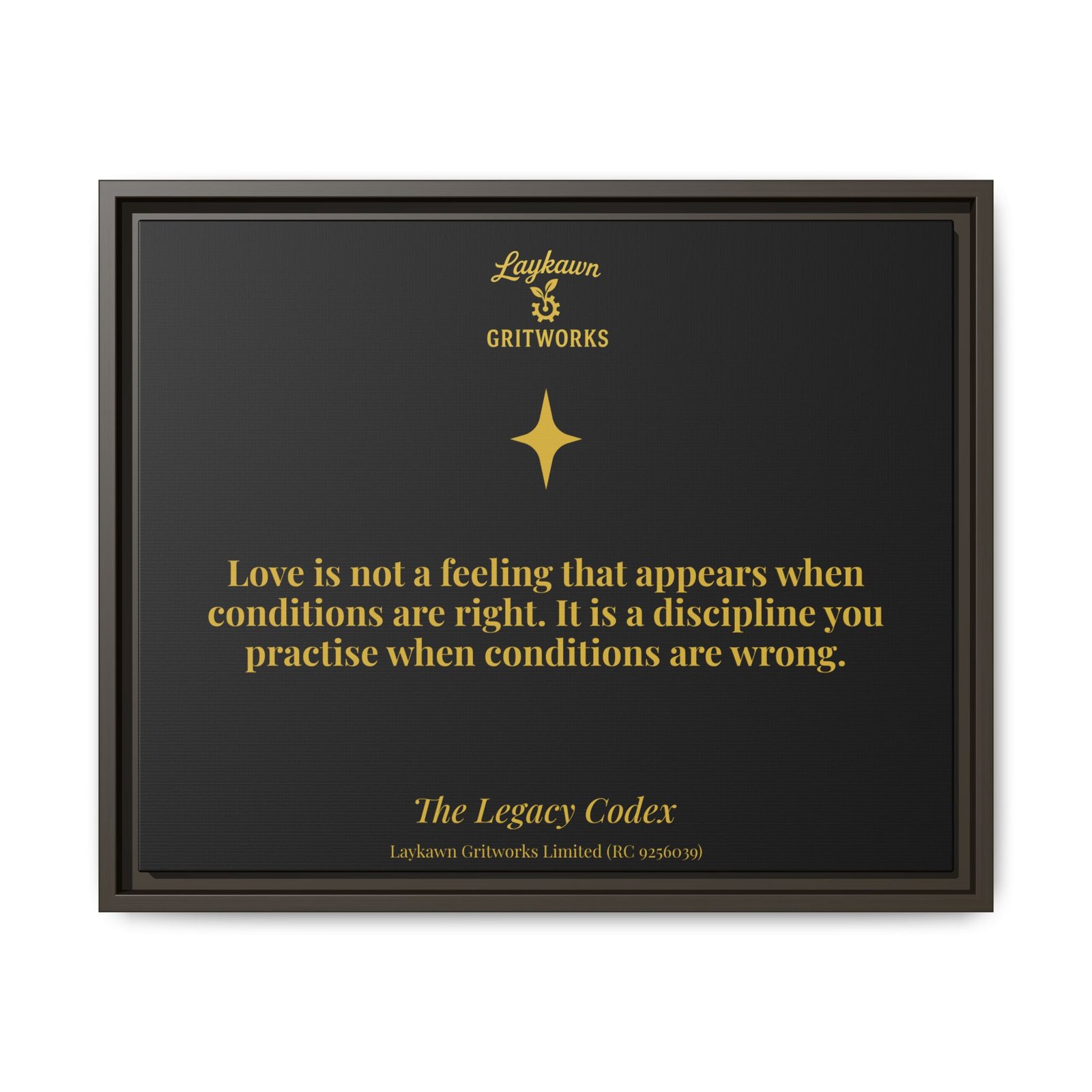Love as Discipline – The Legacy Codex Premium Framed Canvas - Image 25